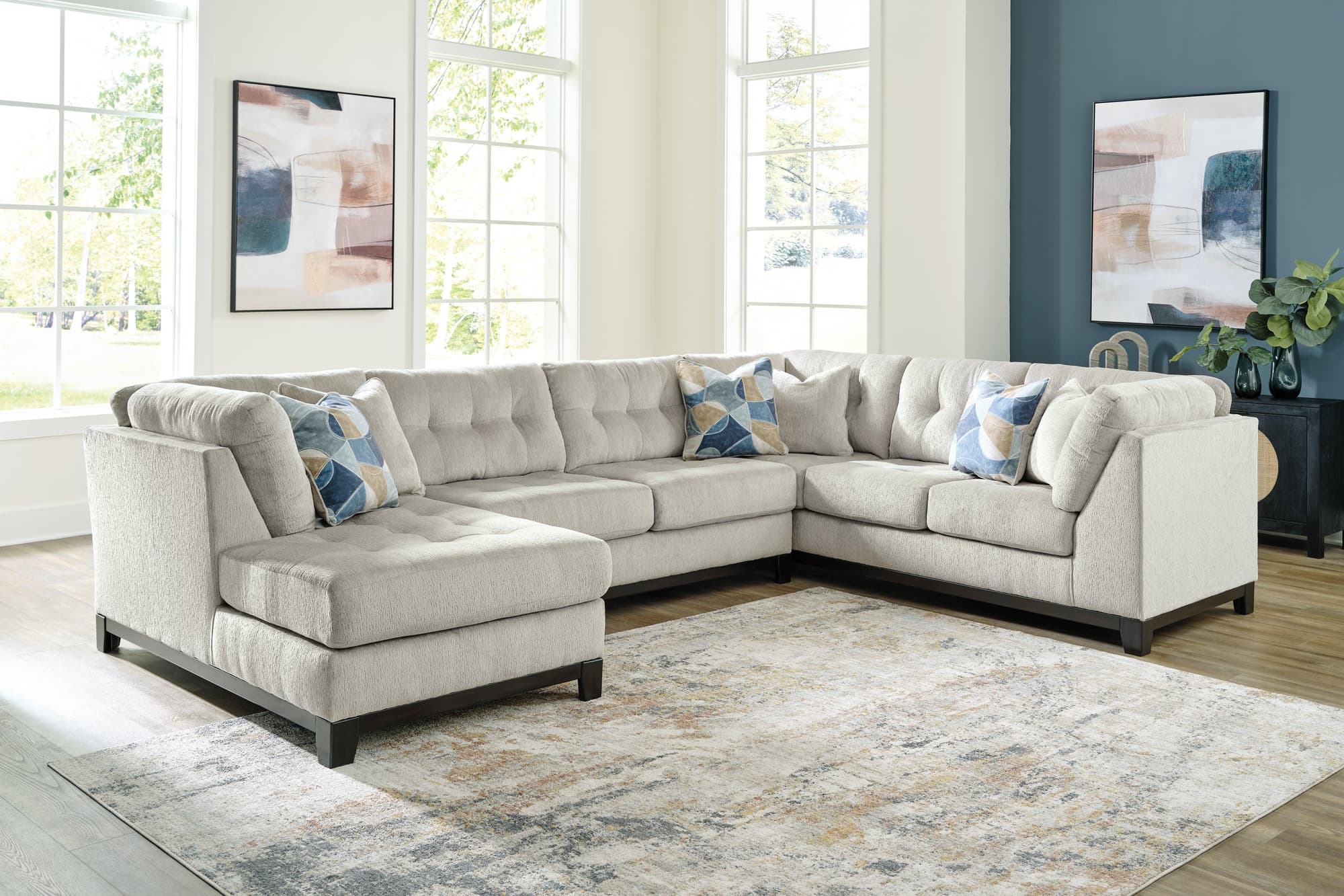 Maxon Place Stone 3-Piece Sectional With Chaise - Image 1