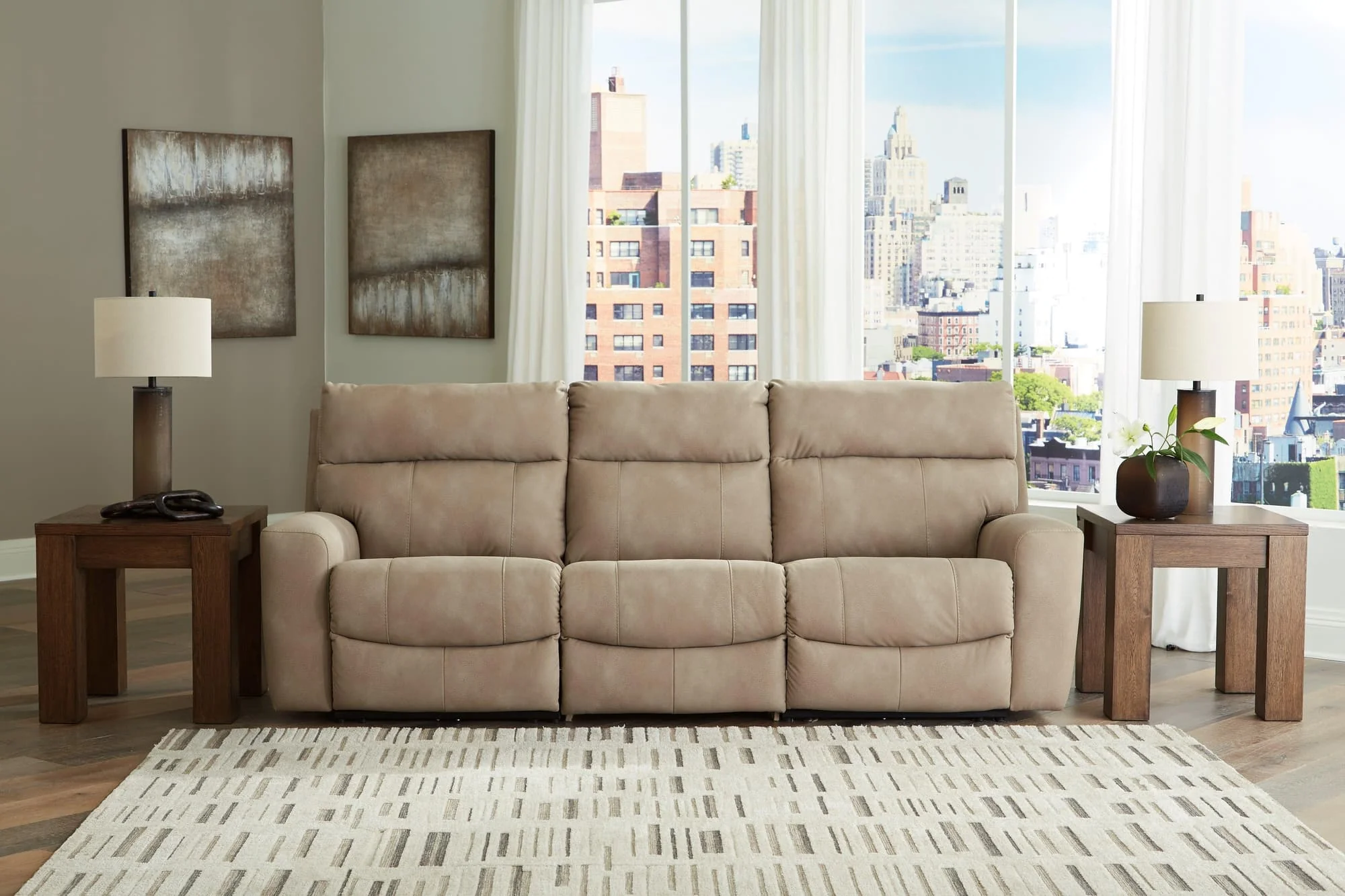 Next-Gen Durapella Sand 3-Piece Power Reclining Sectional Sofa - Image 1