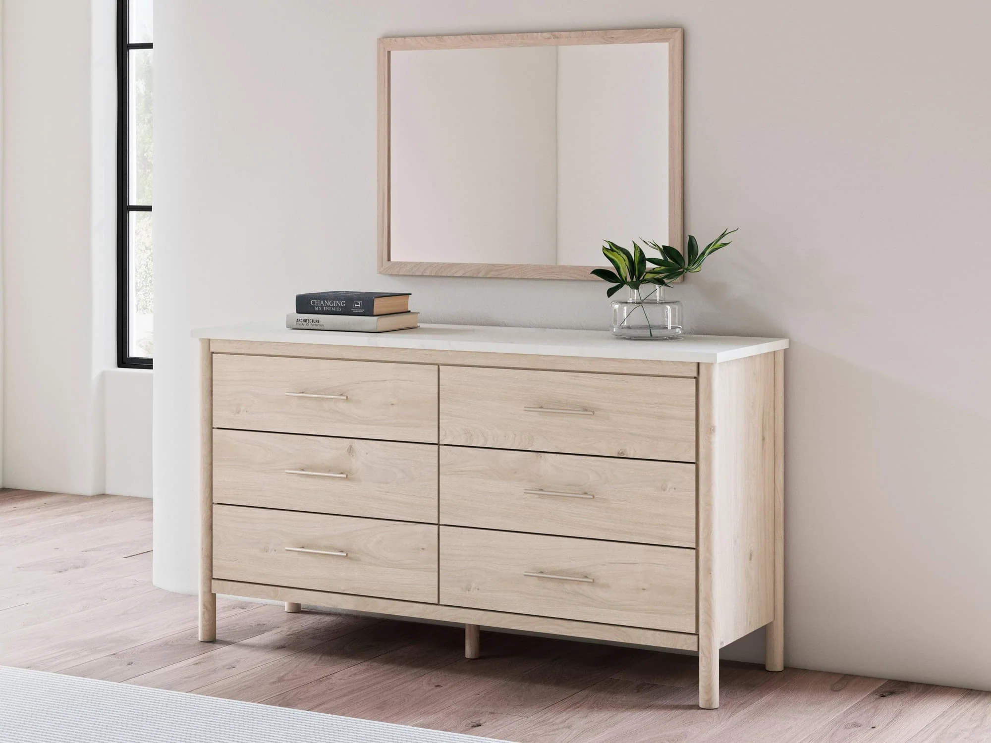 Cadmori Two-Tone Dresser And Mirror - Image 1