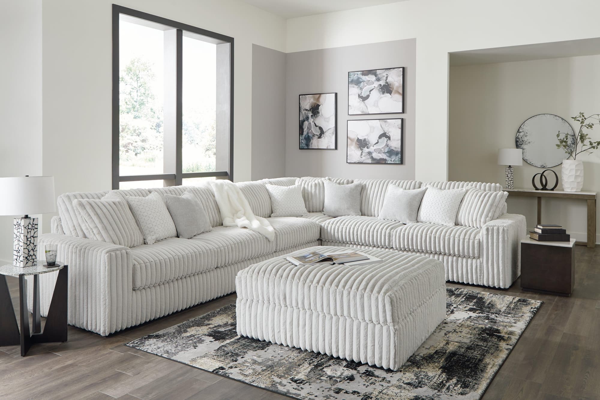 Stupendous Alloy 4-Piece Sectional With Ottoman - Image 1