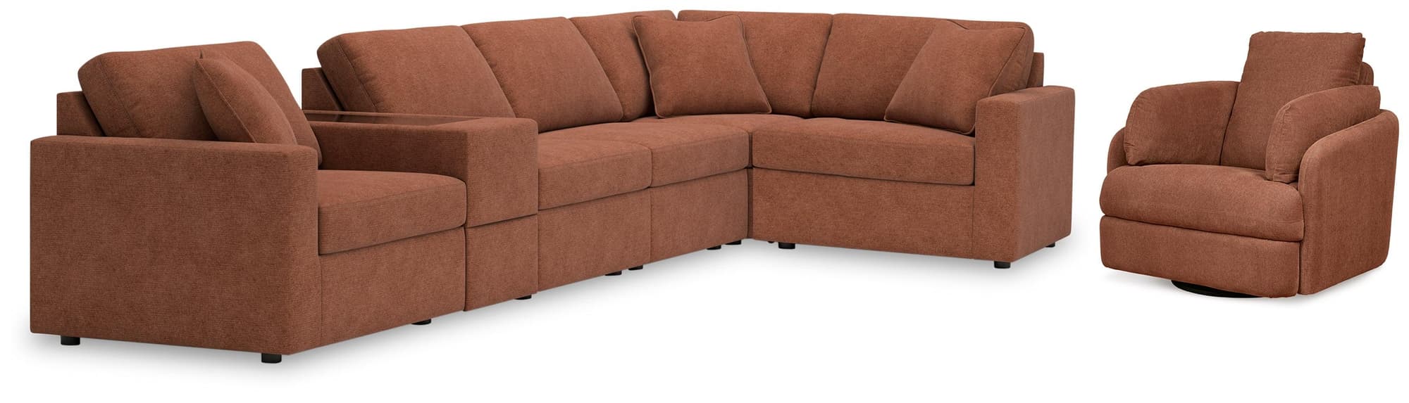 Pillar Spice Peak 6-Piece Sectional With Recliner - Image 1