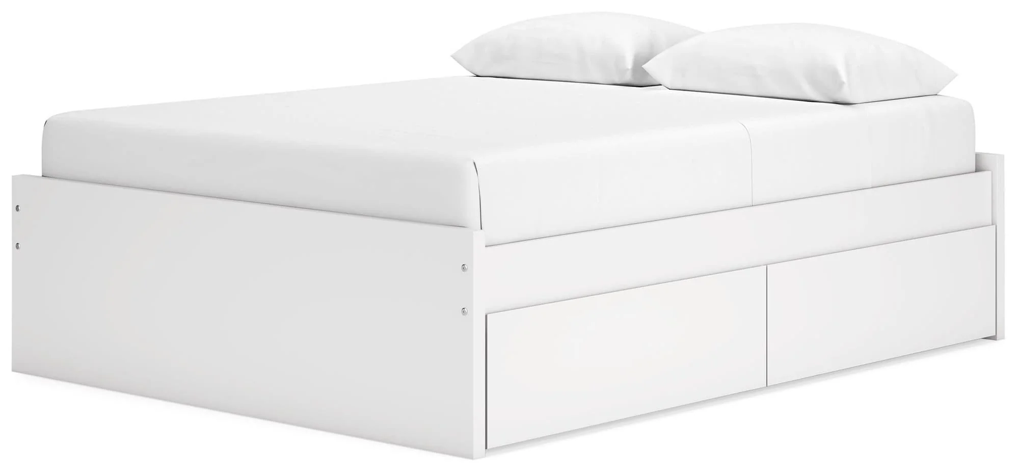 Onita White Queen Platform Bed With 2 Side Storage - Image 1