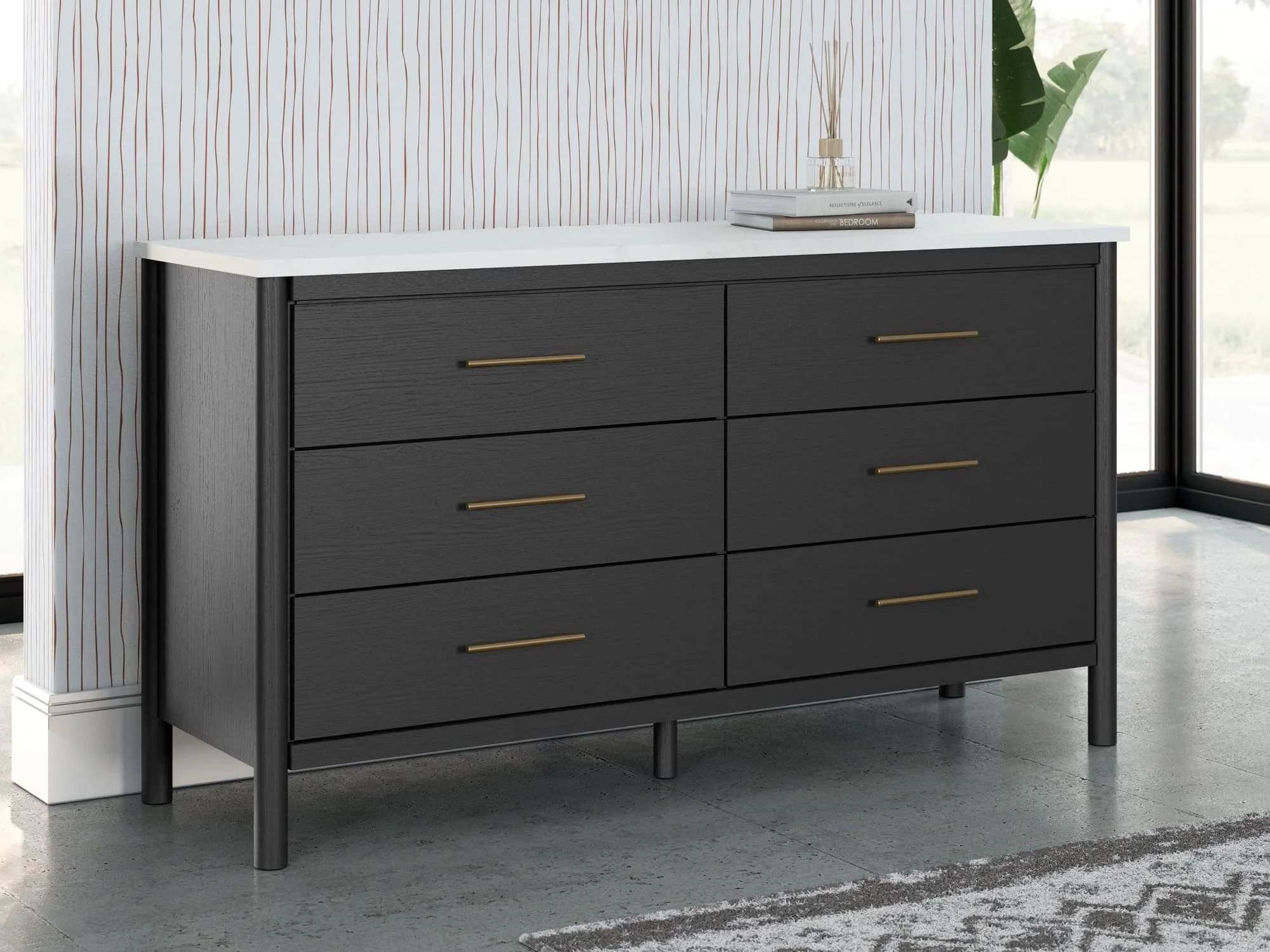 Cadmori Black White Dresser - Image 1