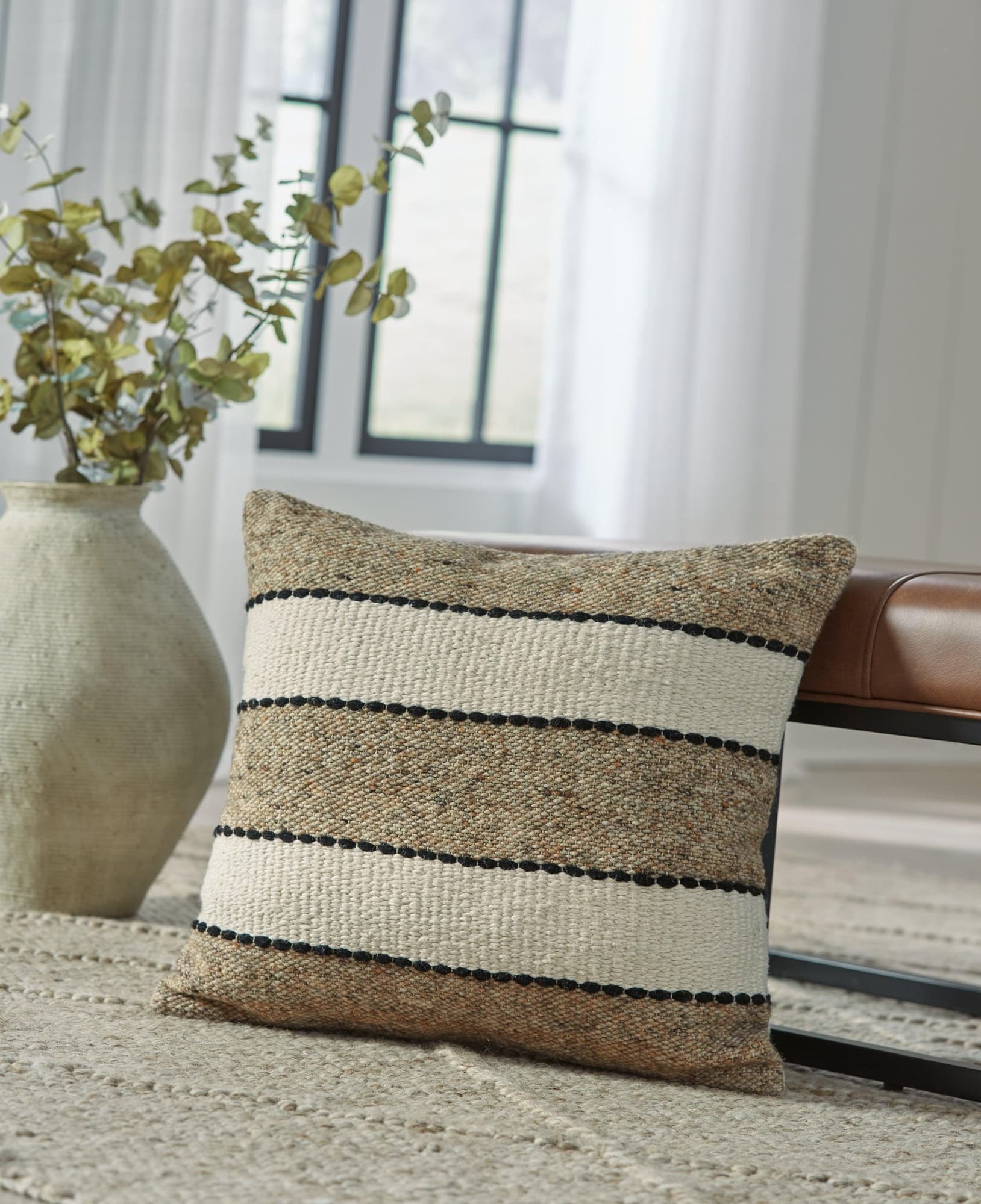 Rueford Brown Black Natural Pillow (Set of 4) - Image 1