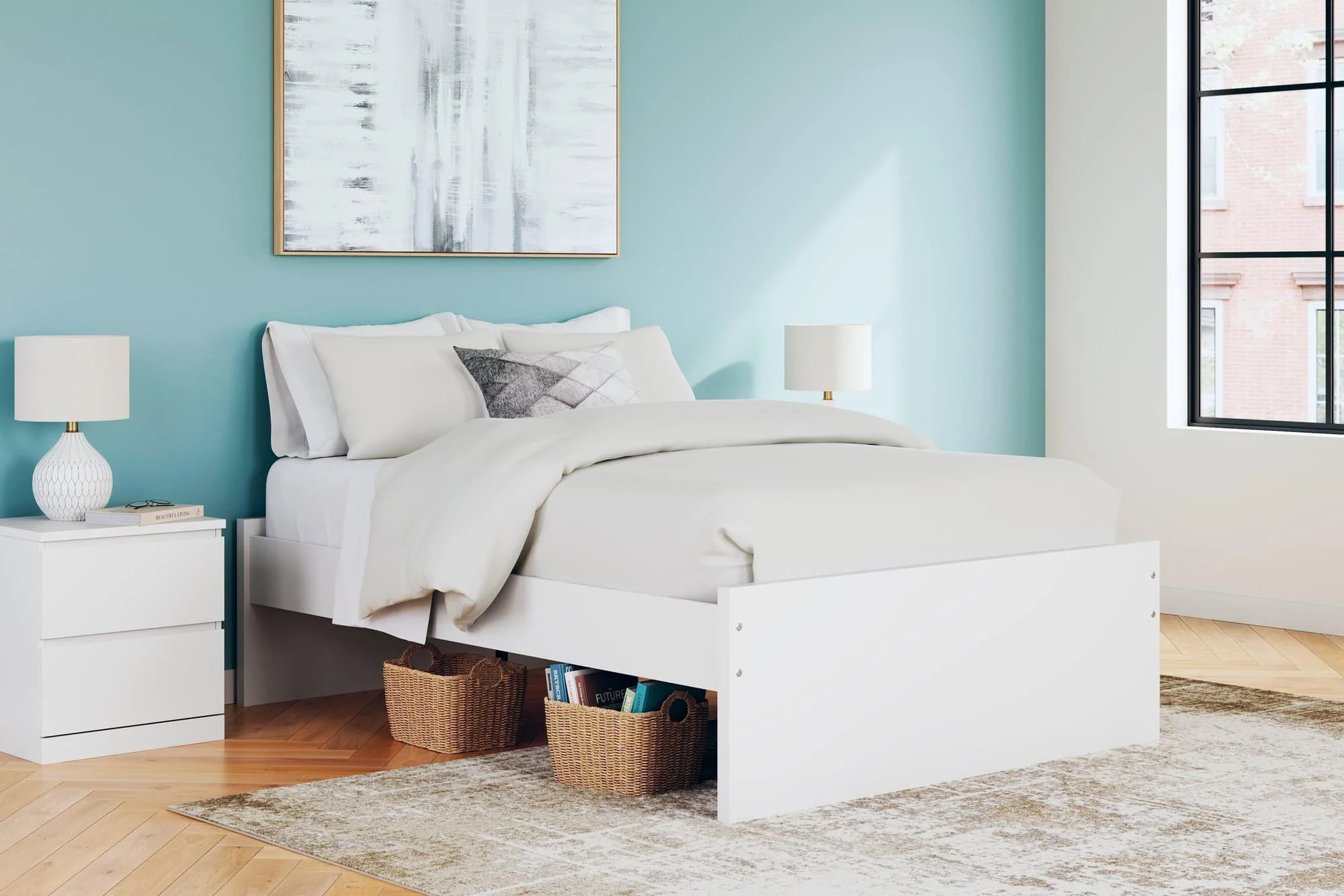Onita White Full Platform Bed - Image 1