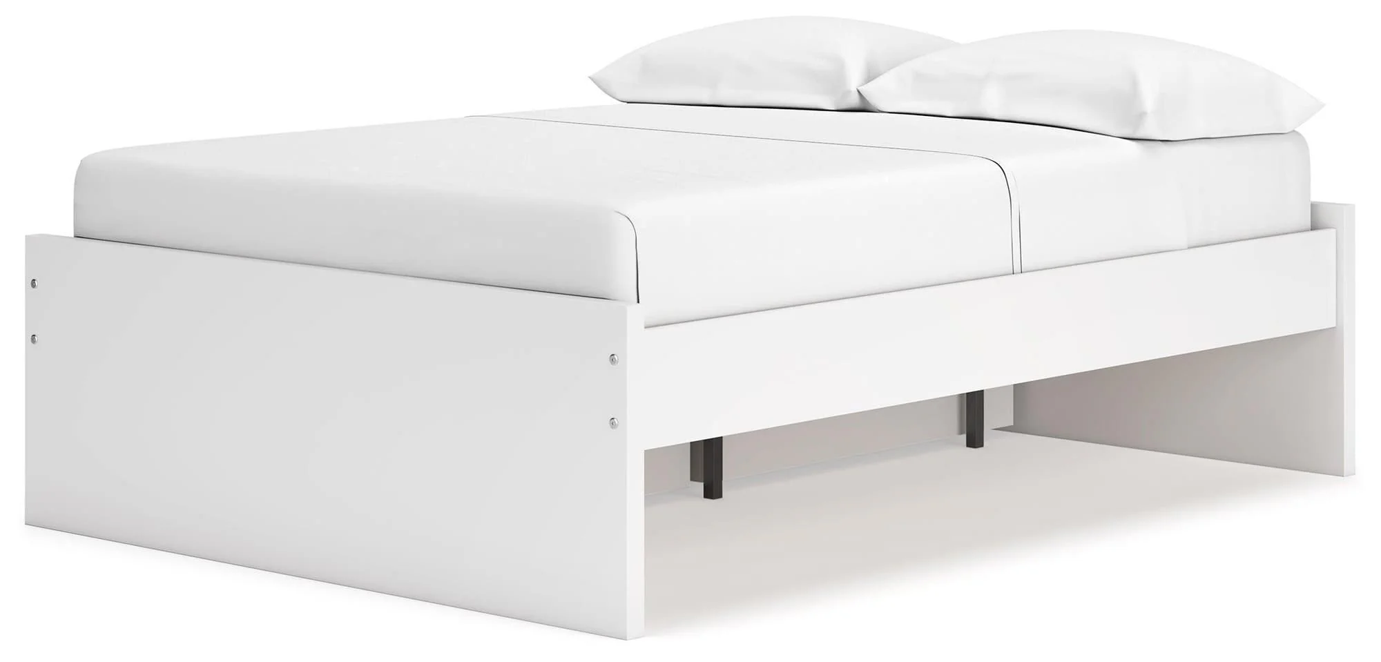 Onita White Full Platform Bed With 1 Side Storage - Image 1