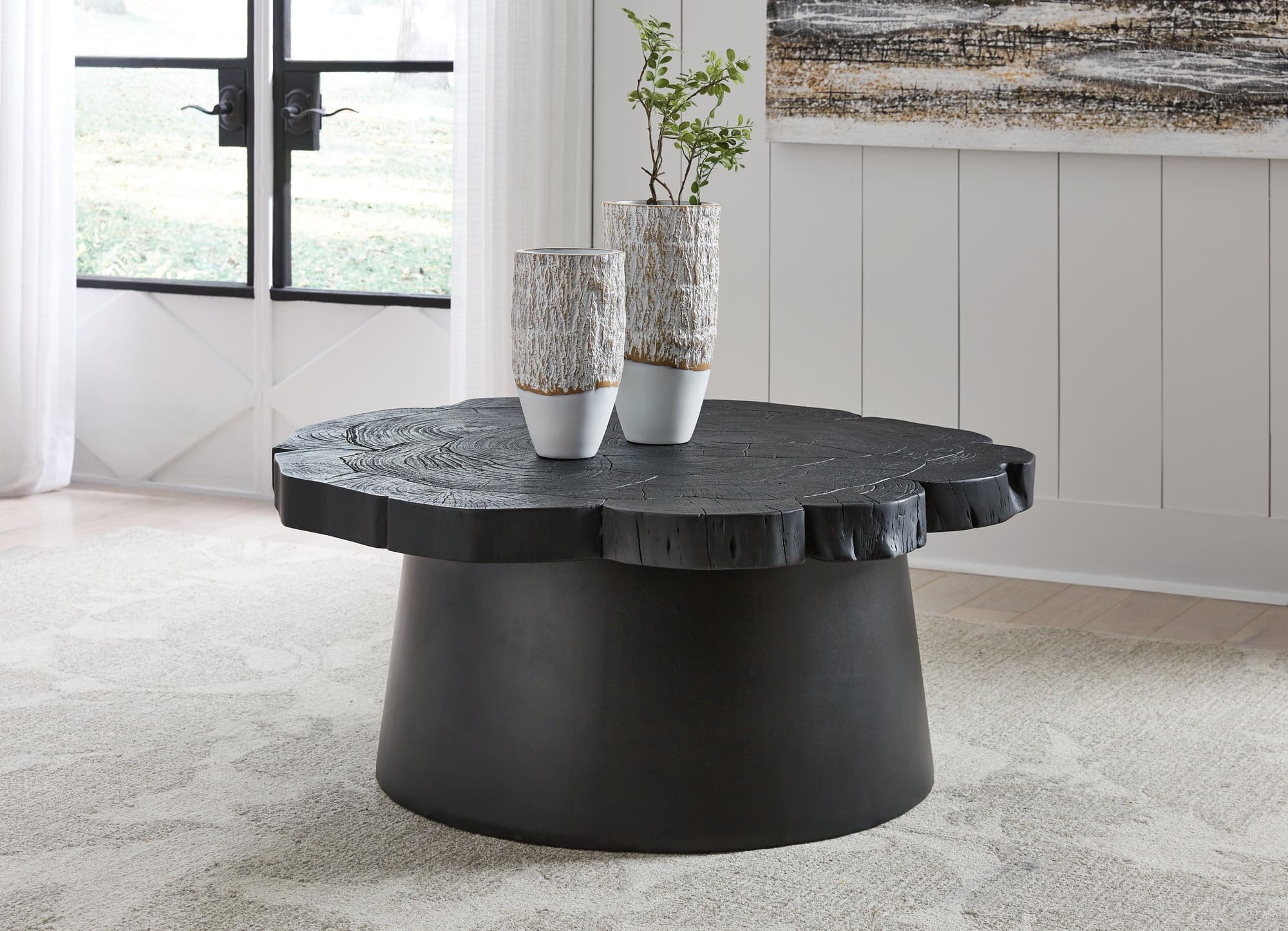 Wimbell Black Coffee Table With 2 End Tables - Image 1