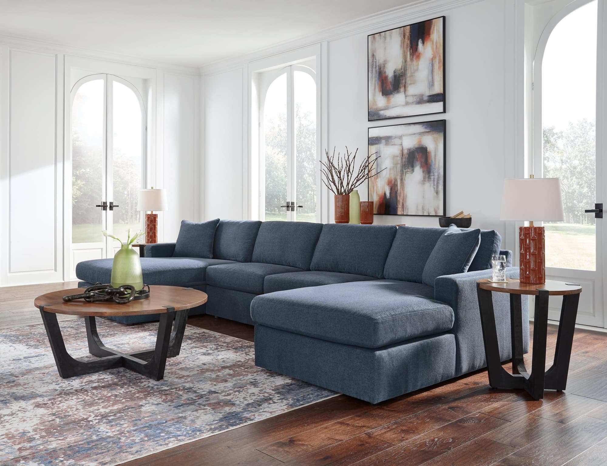 Hanneforth Brown Black Coffee Table With 1 End - Image 1