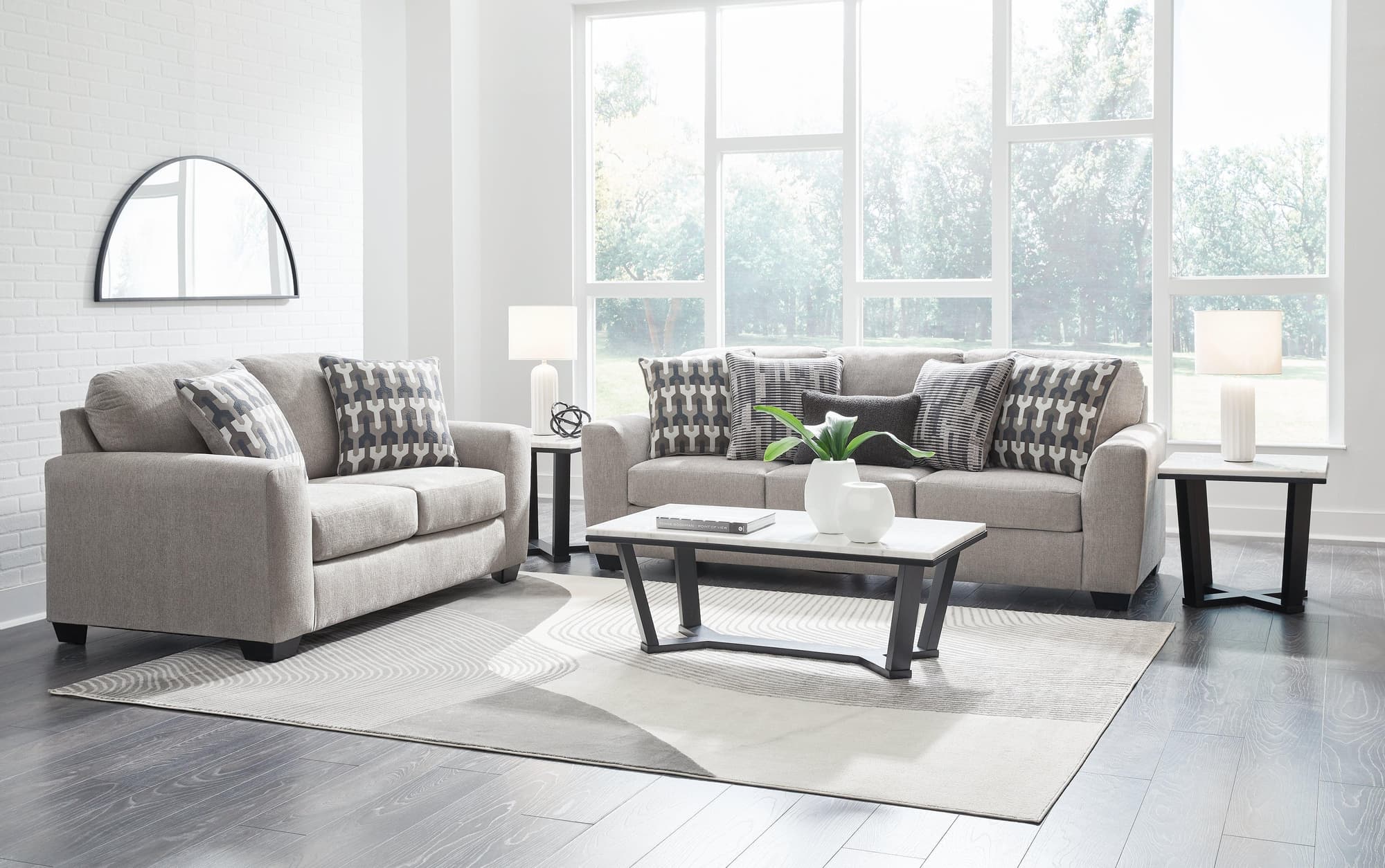 Avenal Flannel Park Sofa And Loveseat - Image 1