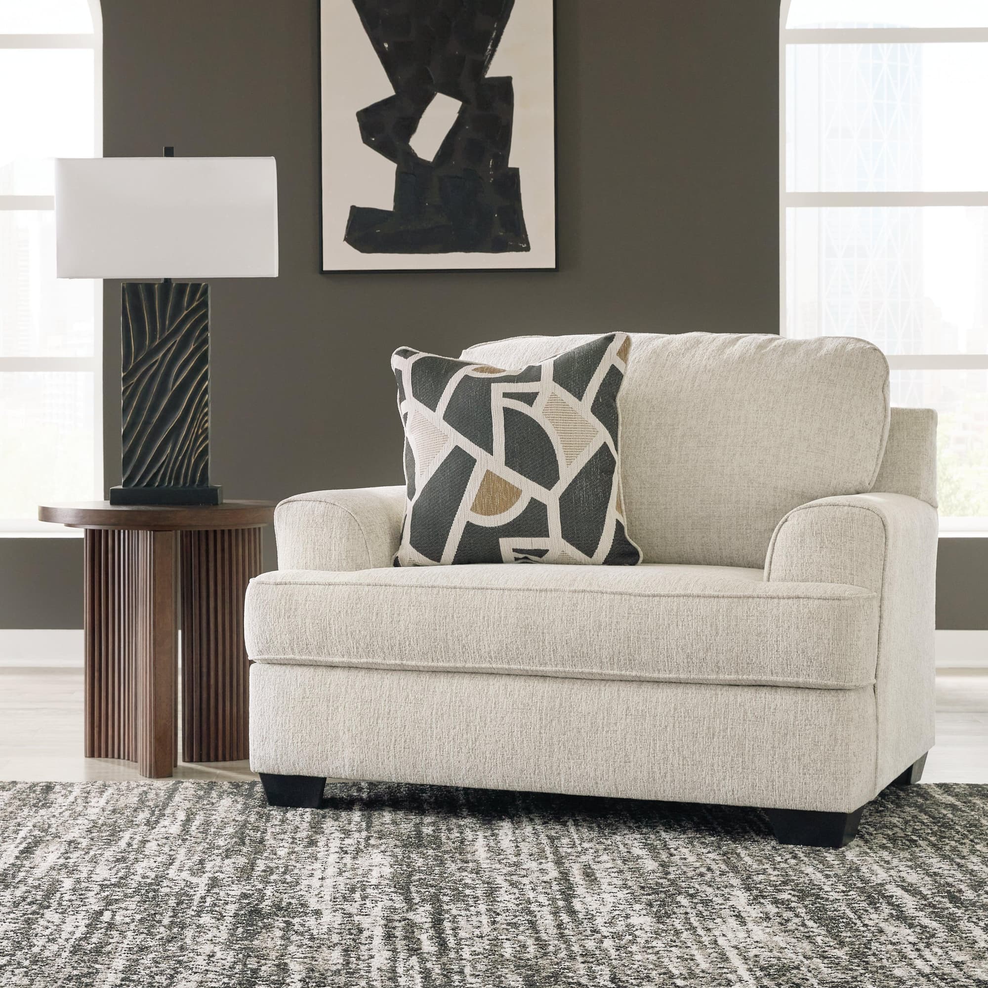 Heartcort Quartz Chenille Oversized Chair - Image 1