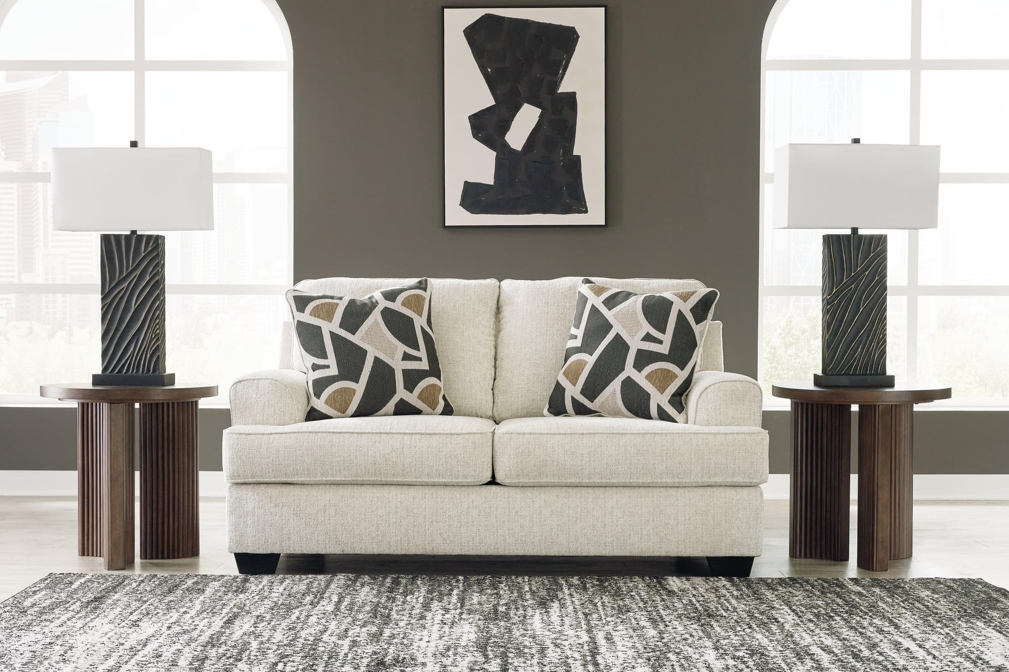 Heartcort Quartz Chenille Loveseat - Image 1