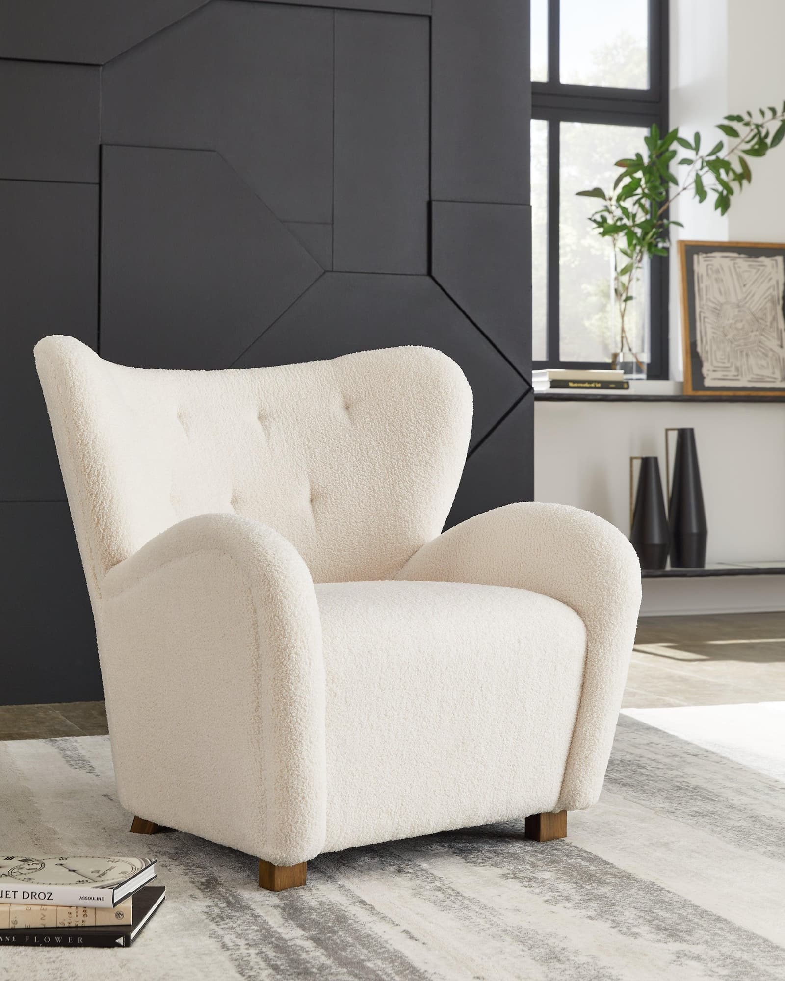 Larbell Ecru Accent Chair - Image 1