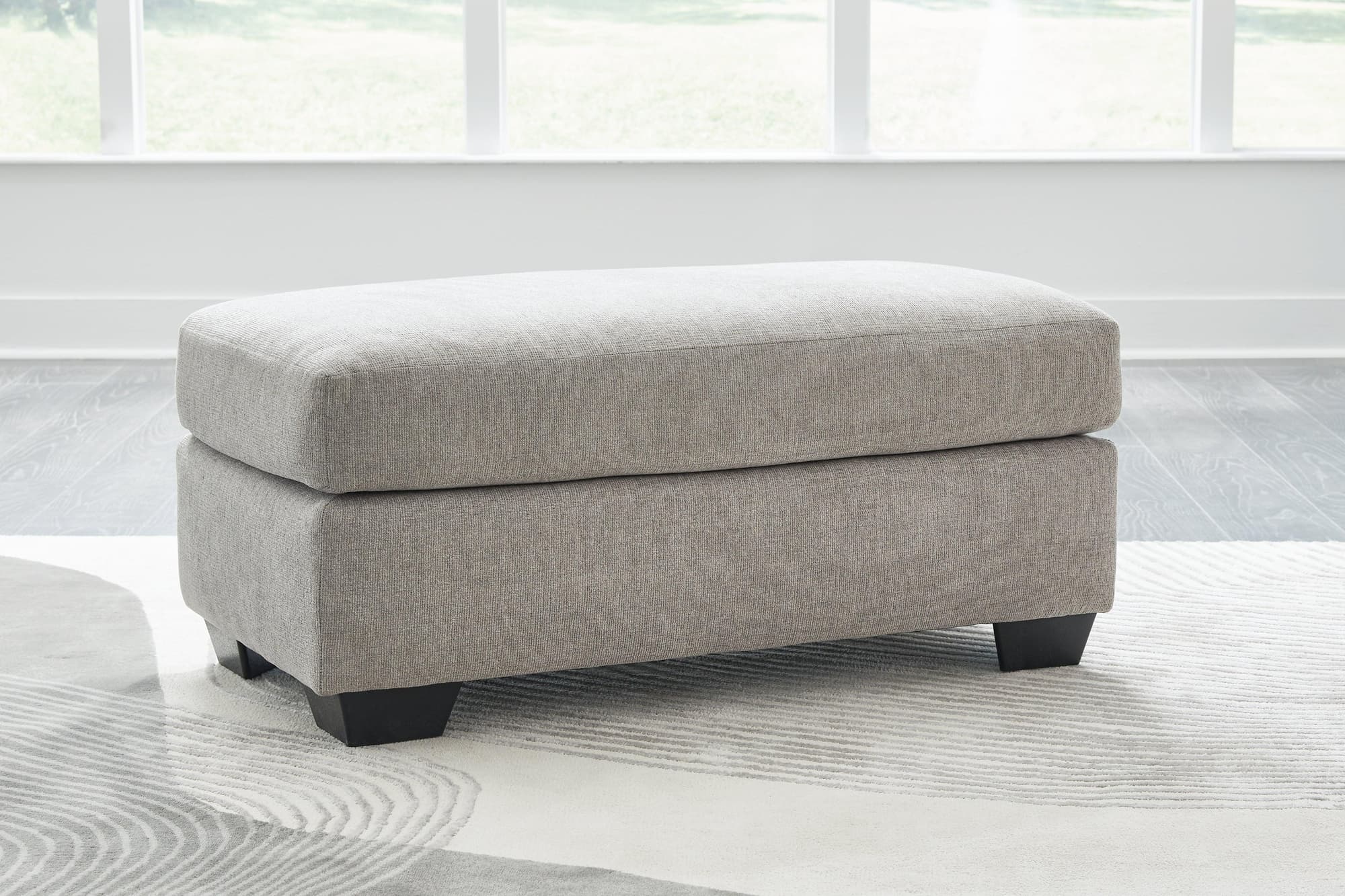 Avenal Park Flannel Chenille Ottoman - Image 1