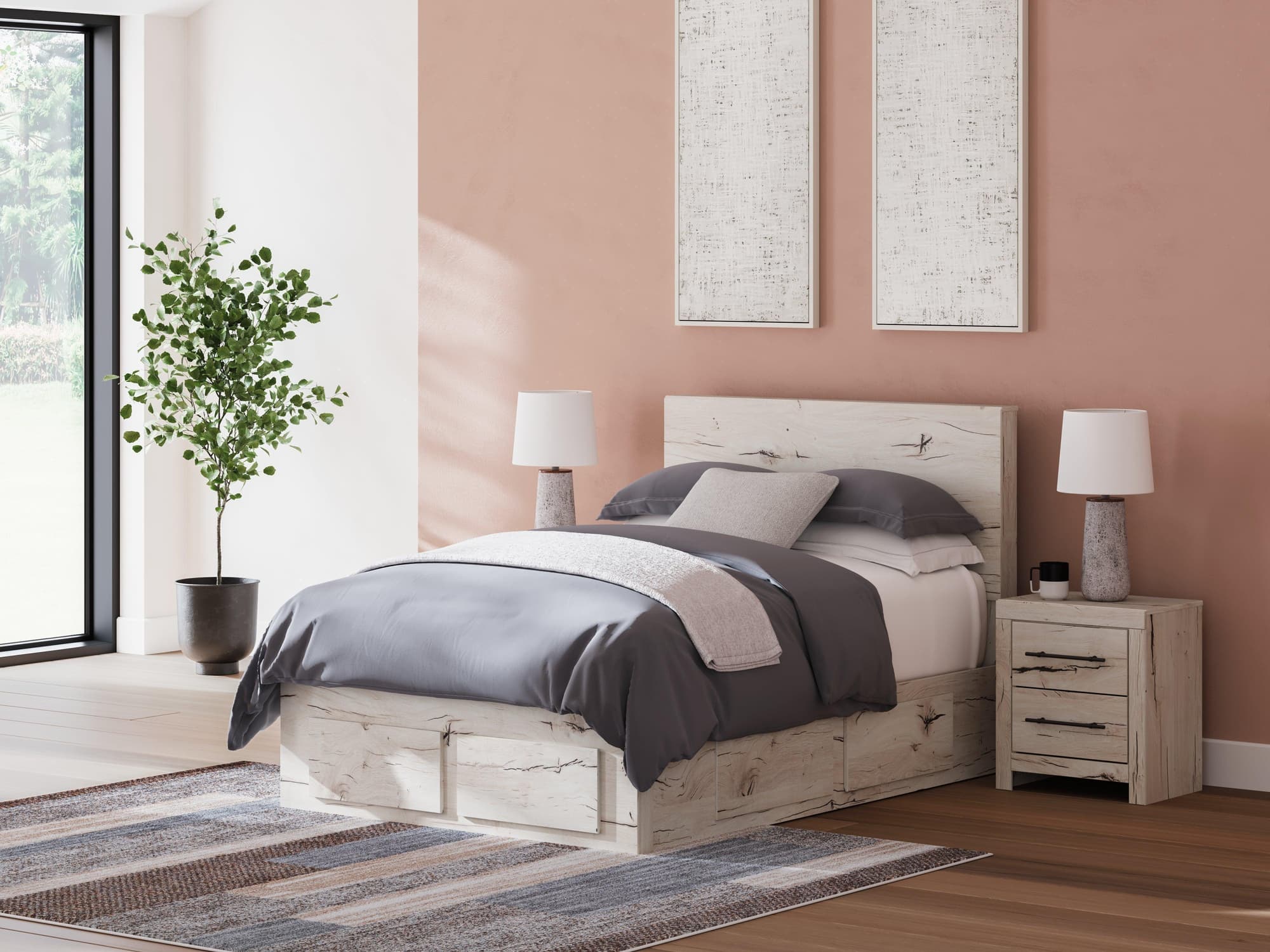 Lawroy Light Natural Full Panel Storage Bed - Image 1