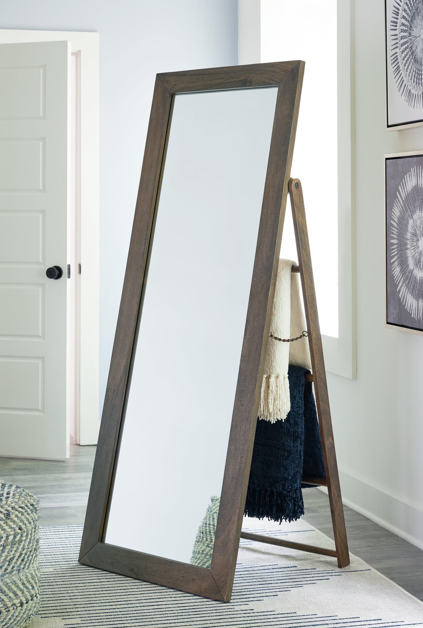 Dirkins Brown Floor Mirror - Image 1