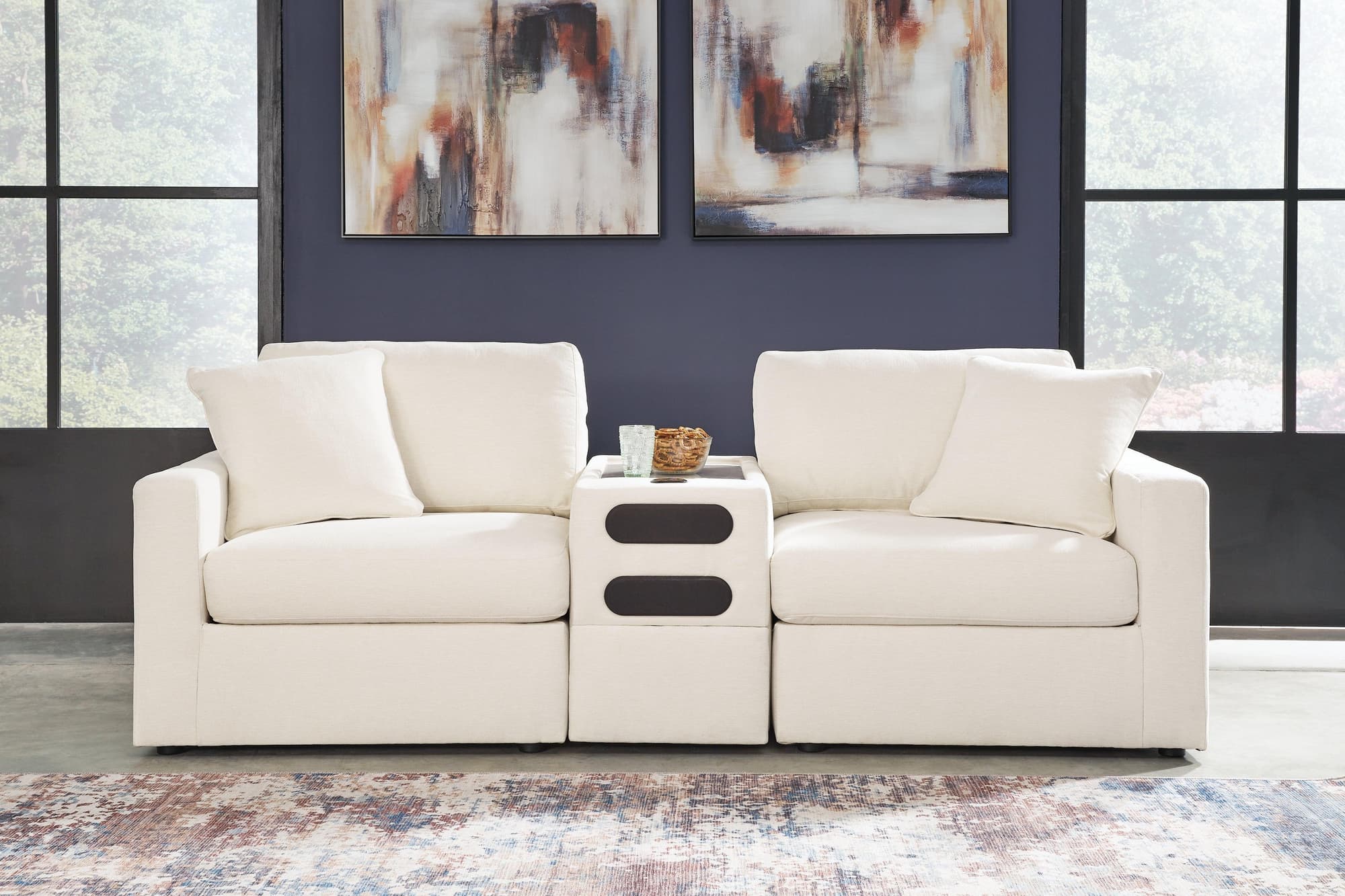 Modmax Oyster Nuvella® 3-Piece Sectional - Image 1