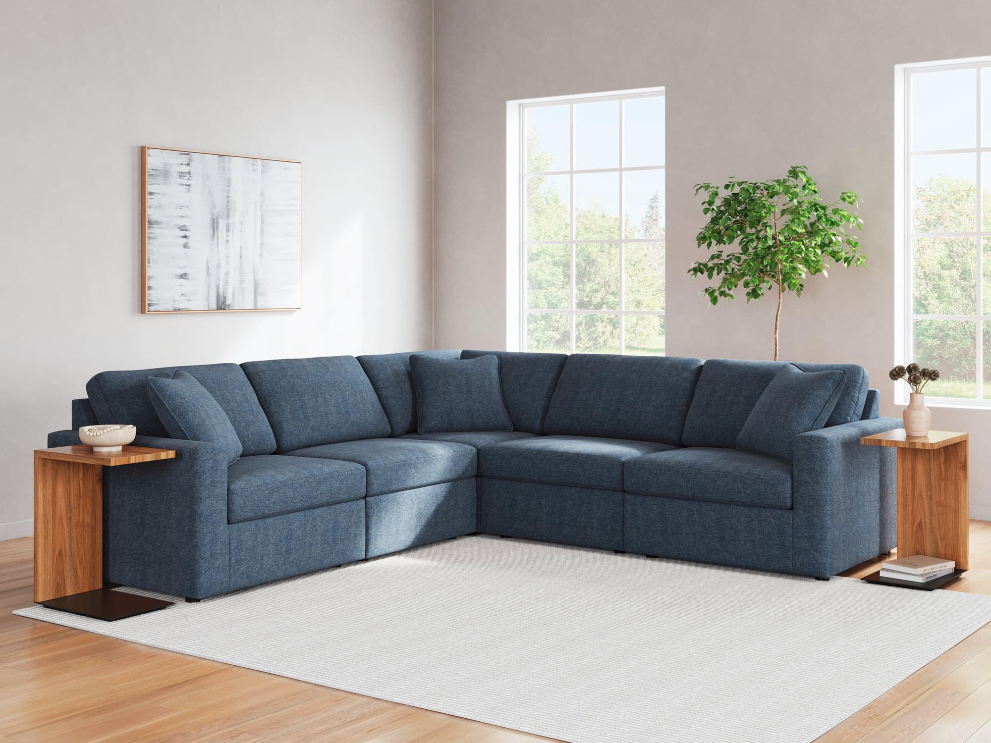 Modmax Ink Nuvella® 5-Piece Sectional - Image 1