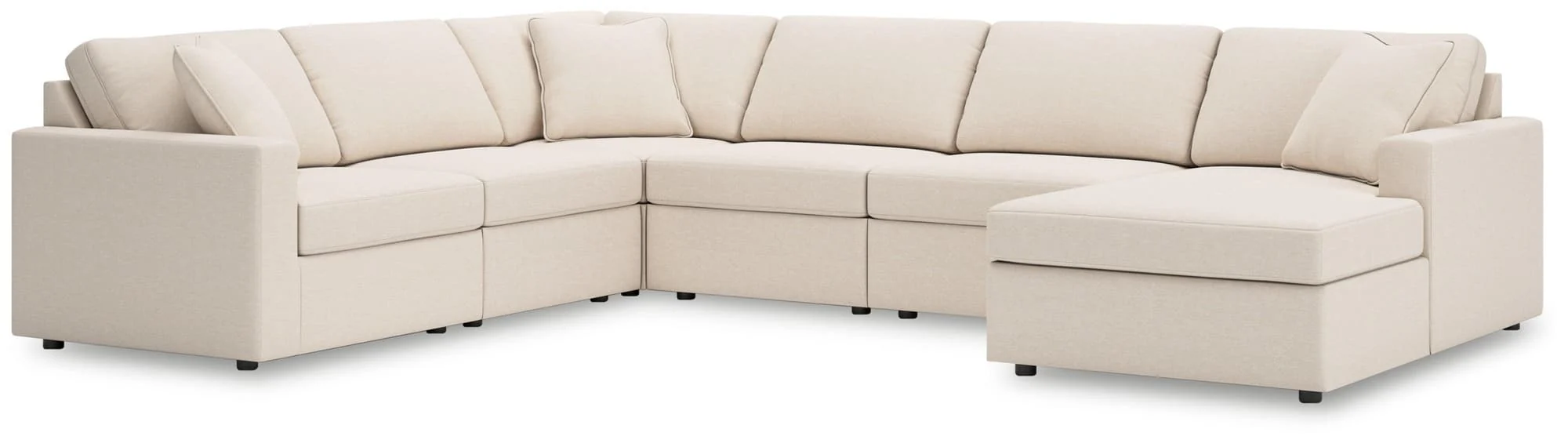 Modmax Oyster Nuvella® 6-Piece Sectional - Image 1