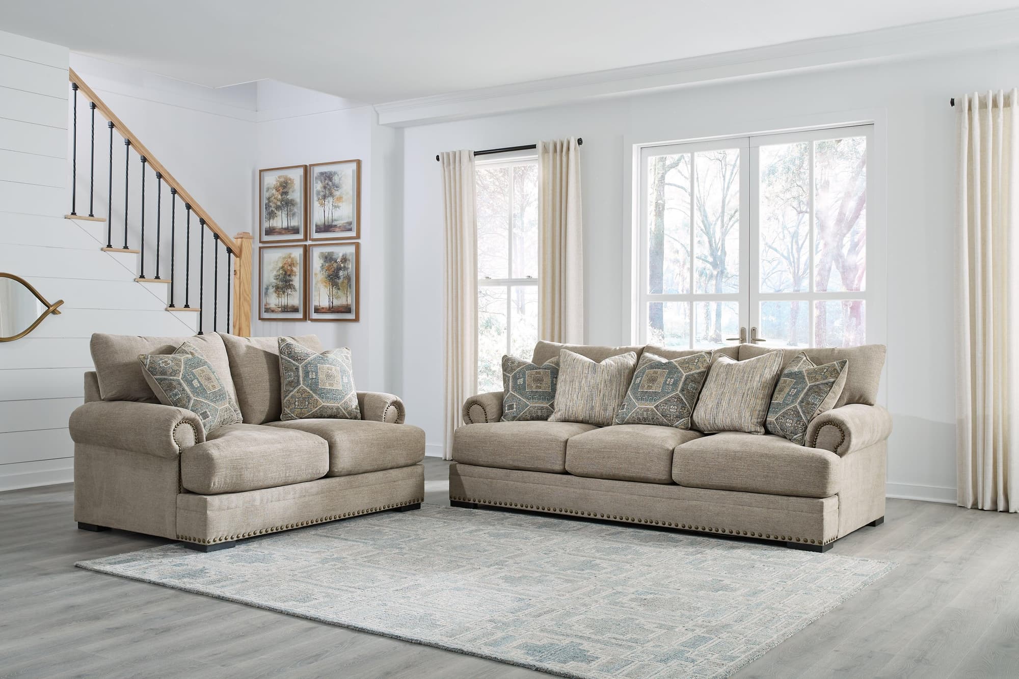 Galemore Quarry Sofa and Loveseat - Image 1