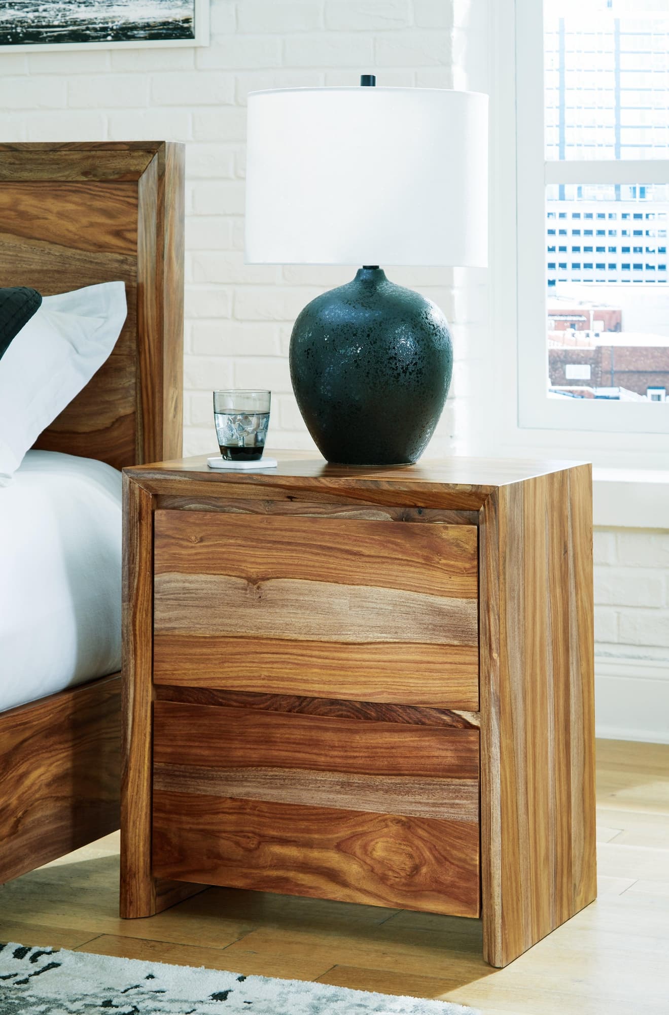 Dressonni Brown Nightstand - Image 1