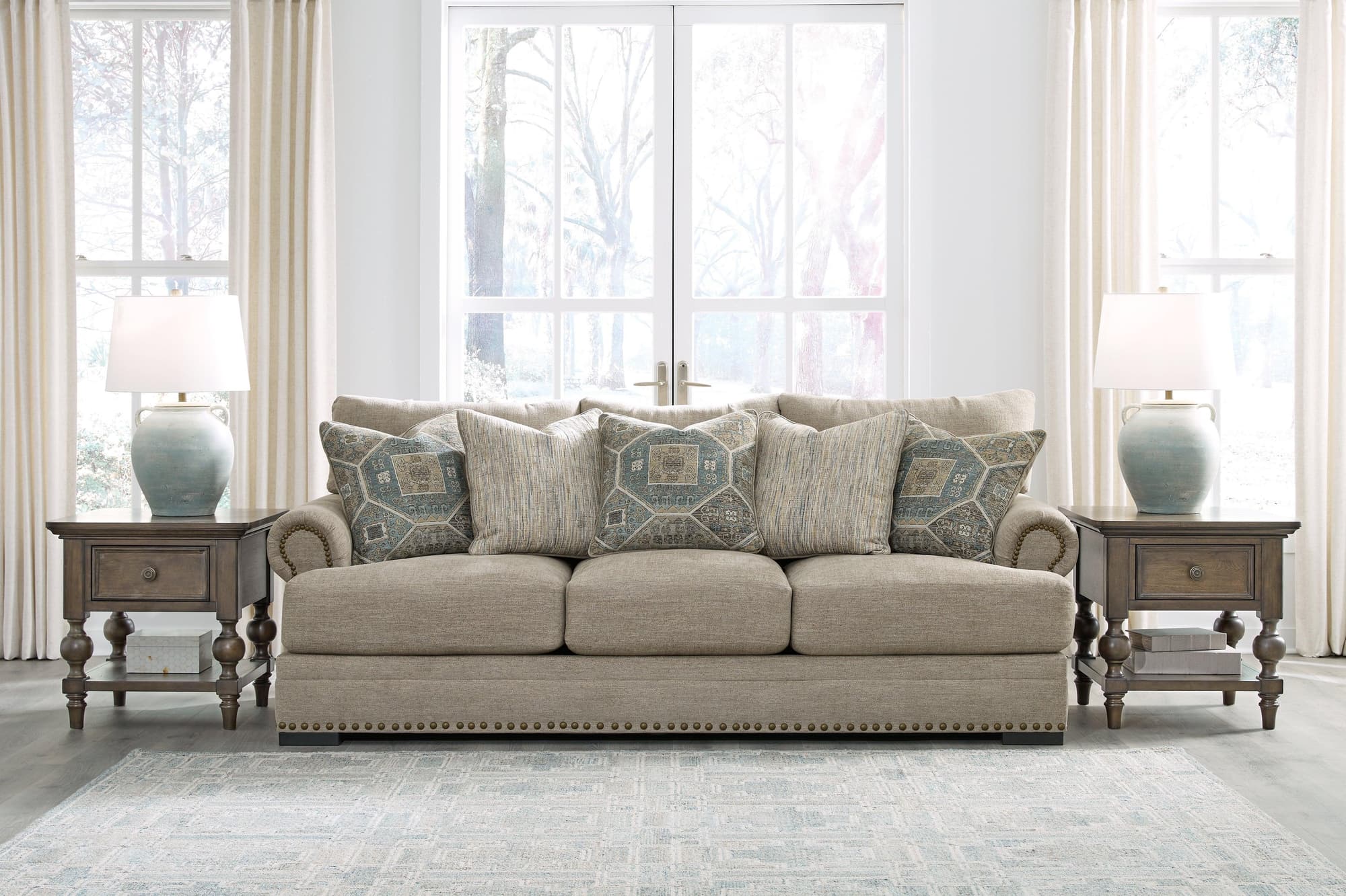 Galemore Quarry Chenille Sofa - Image 1
