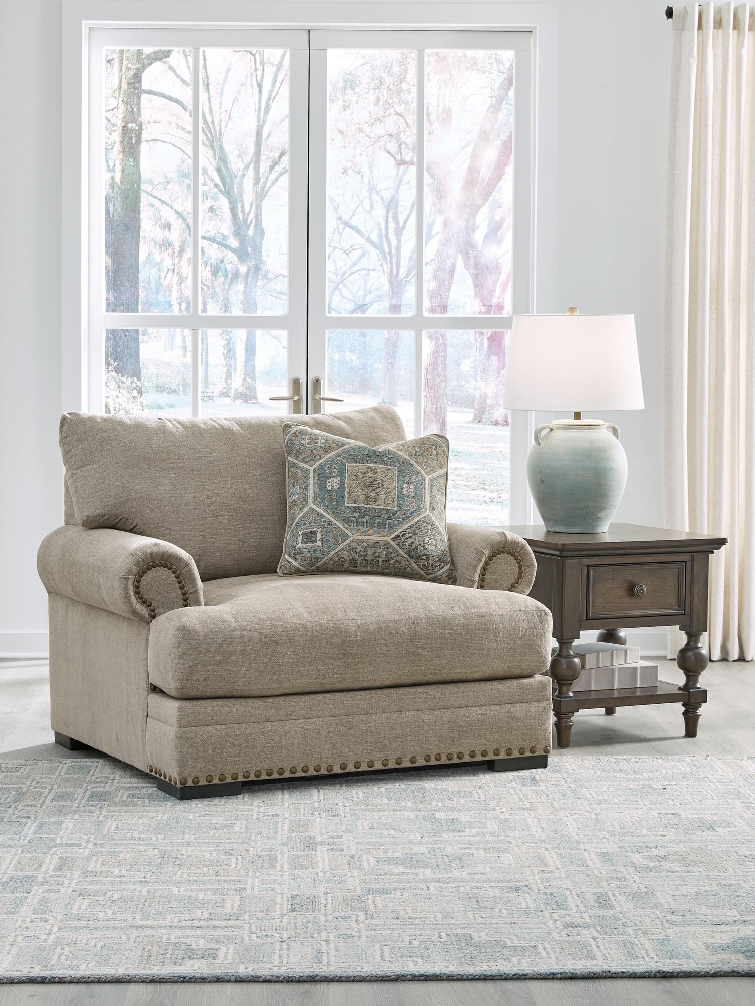 Galemore Quarry Chenille Oversized Chair - Image 1