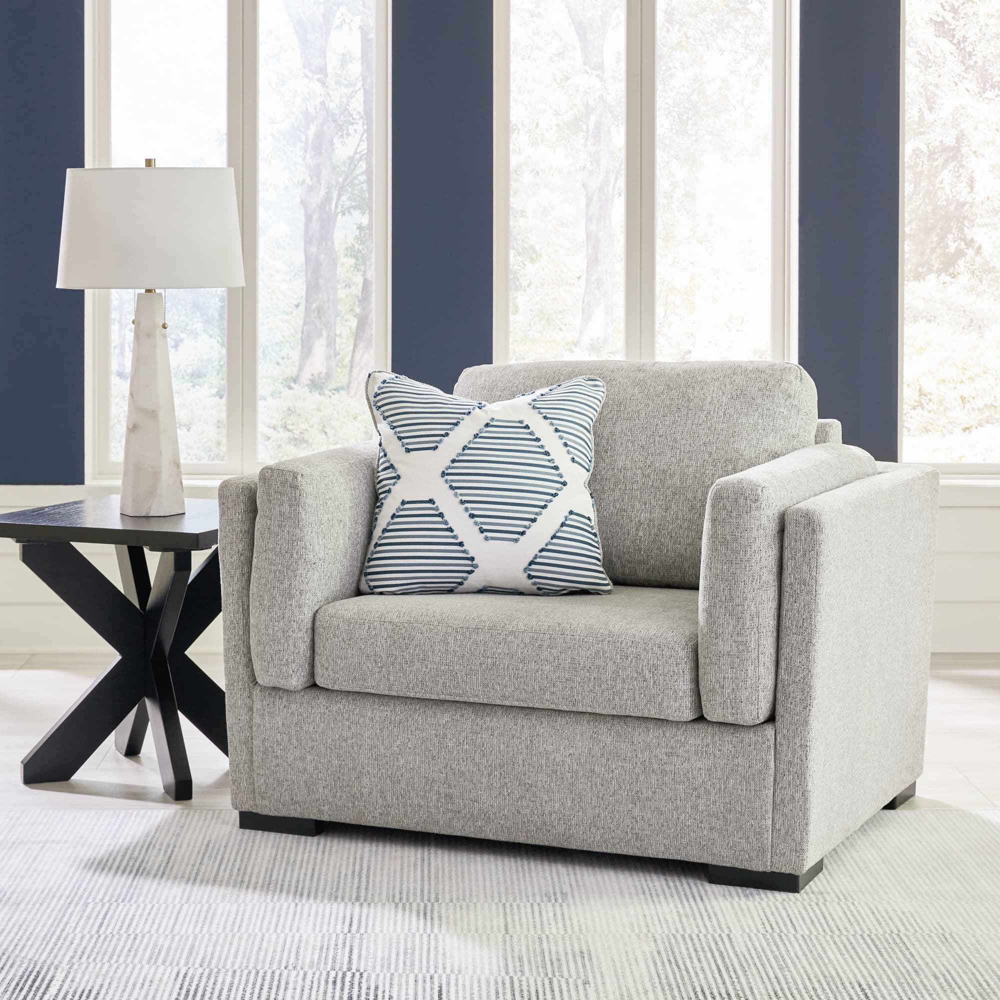 Evansley Pewter Nuvella® Oversized Chair - Image 1