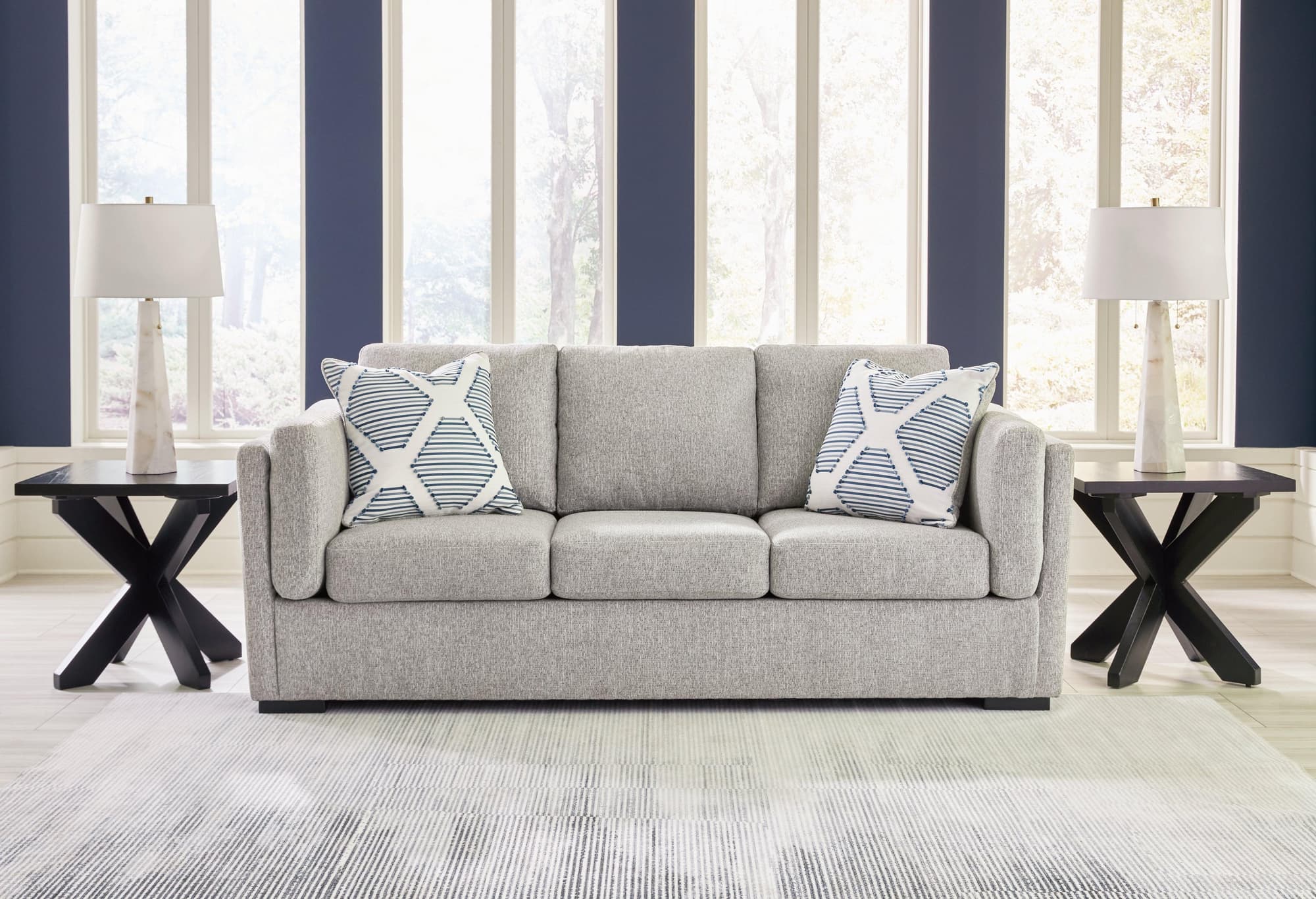 Evansley Pewter Nuvella® Sofa - Image 1