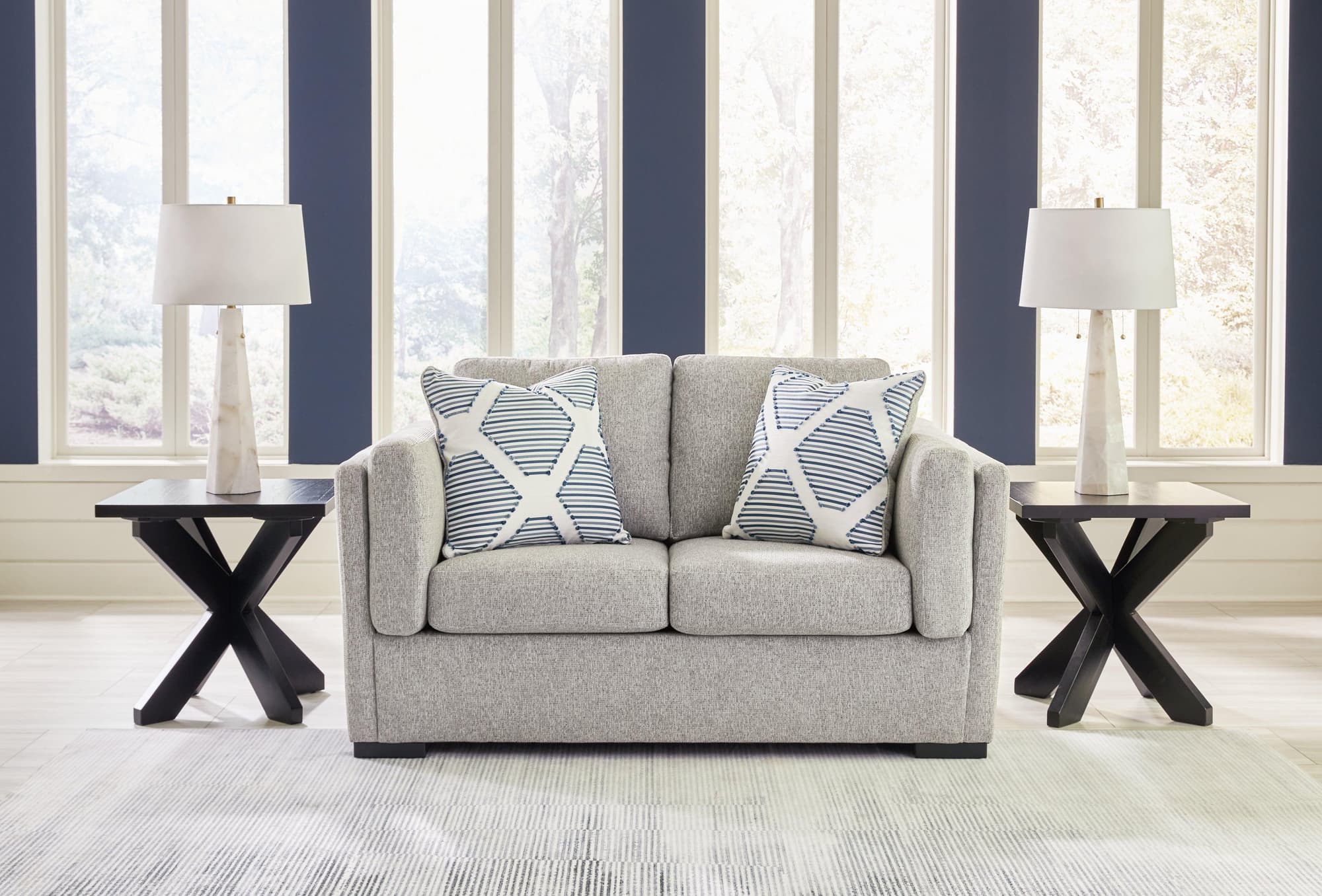Evansley Pewter Nuvella® Loveseat - Image 1