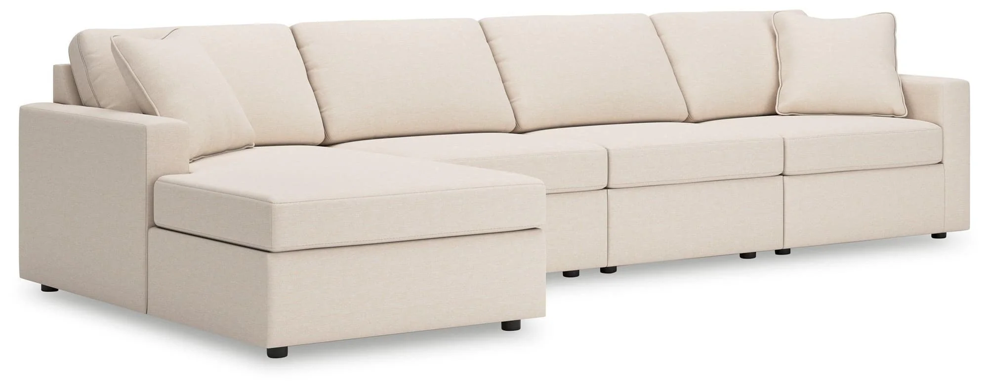 Modmax Oyster Nuvella® 4-Piece Sectional with Chaise - Image 1
