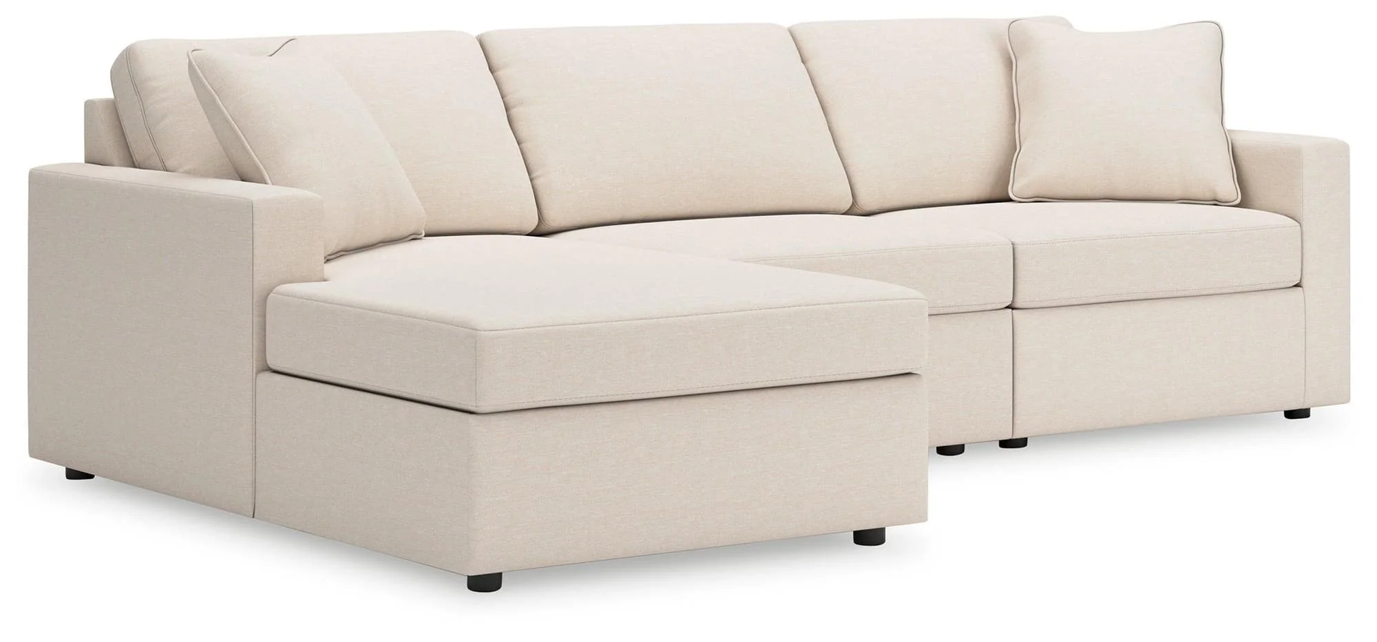Modmax Oyster Nuvella® 3-Piece Sectional with Chaise - Image 1