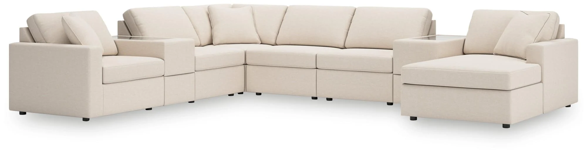 Modmax Oyster Nuvella® 8-Piece Sectional with Chaise - Image 1