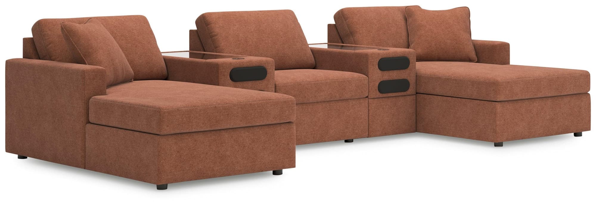 Modmax Spice Nuvella® 5-Piece Double Chaise with Audio Consoles - Image 1
