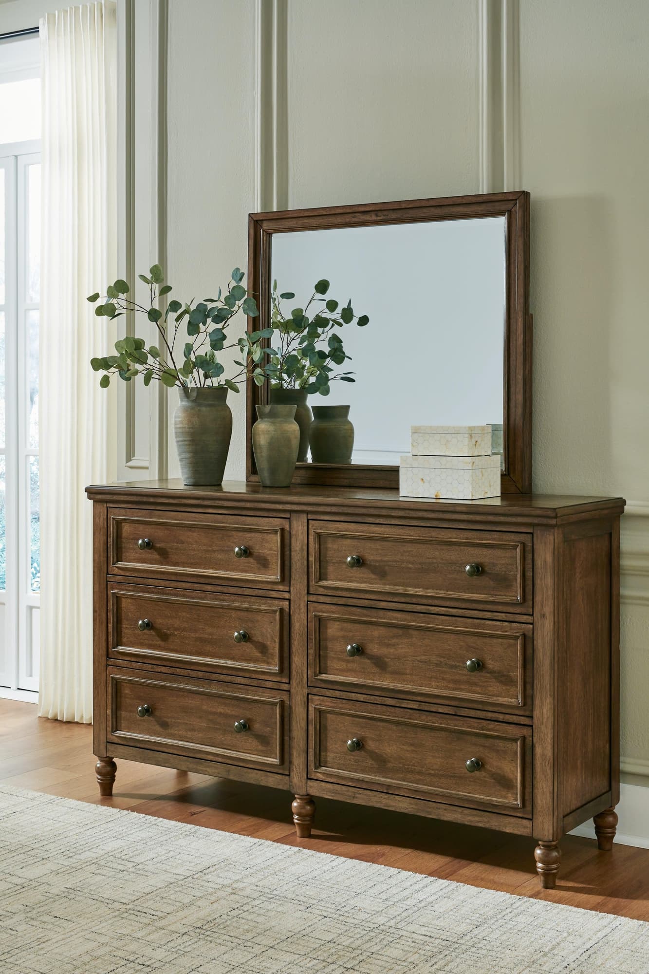 Sturlayne Brown Dresser and Mirror - Image 1