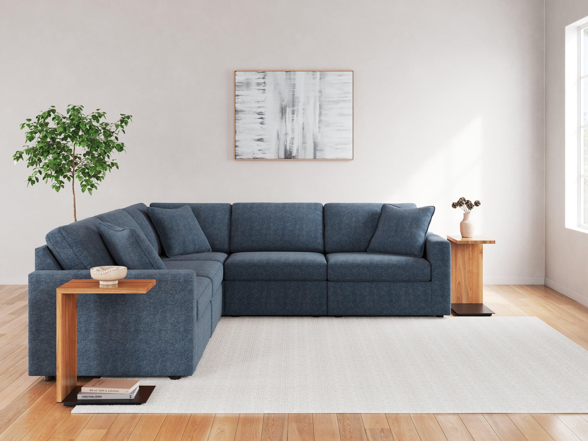 Modmax Ink 5-Piece Sectional with Recliner - Image 1