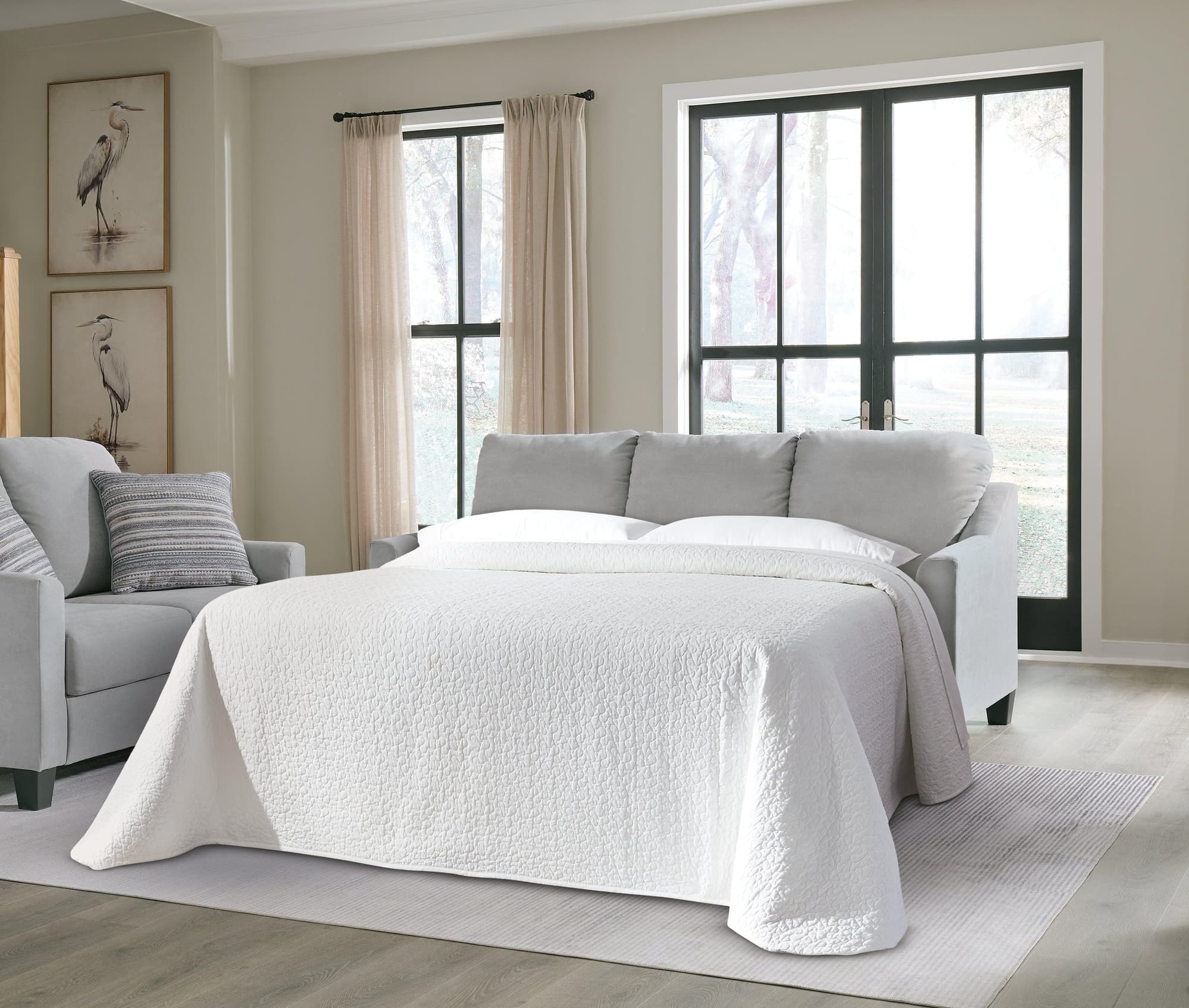 Adlai Shadow Chenille Queen Sofa Sleeper - Image 1