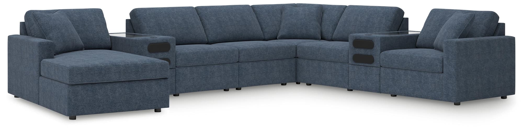 Modmax Ink Nuvella® 8-Piece Sectional with Audio System and Chaise - Image 1