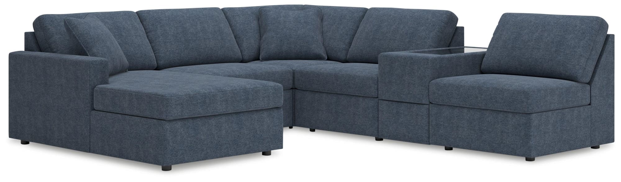 Modmax Ink Nuvella® 6-Piece Sectional with Chaise - Image 1