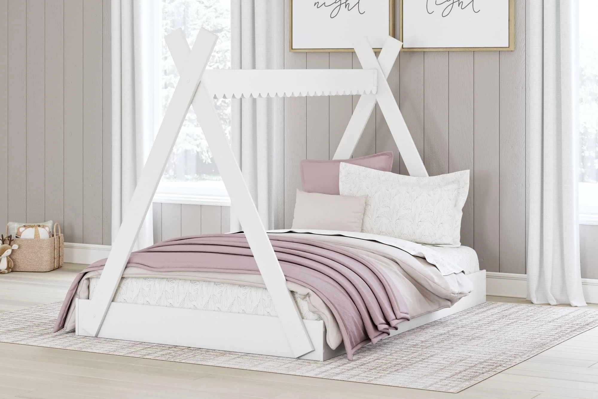 Hallityn White Full Tent Bed - Image 1