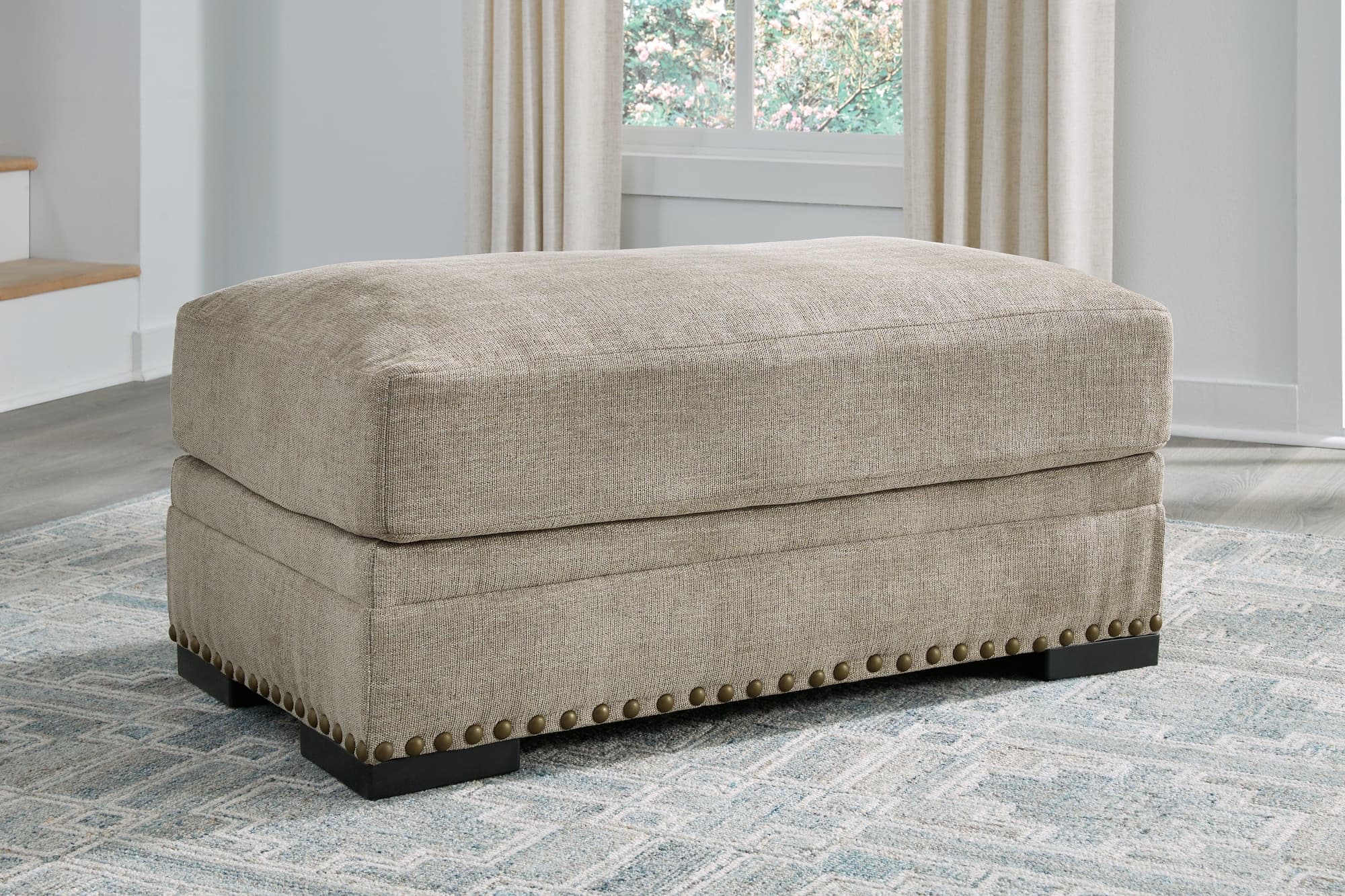 Galemore Quarry Chenille Ottoman - Image 1