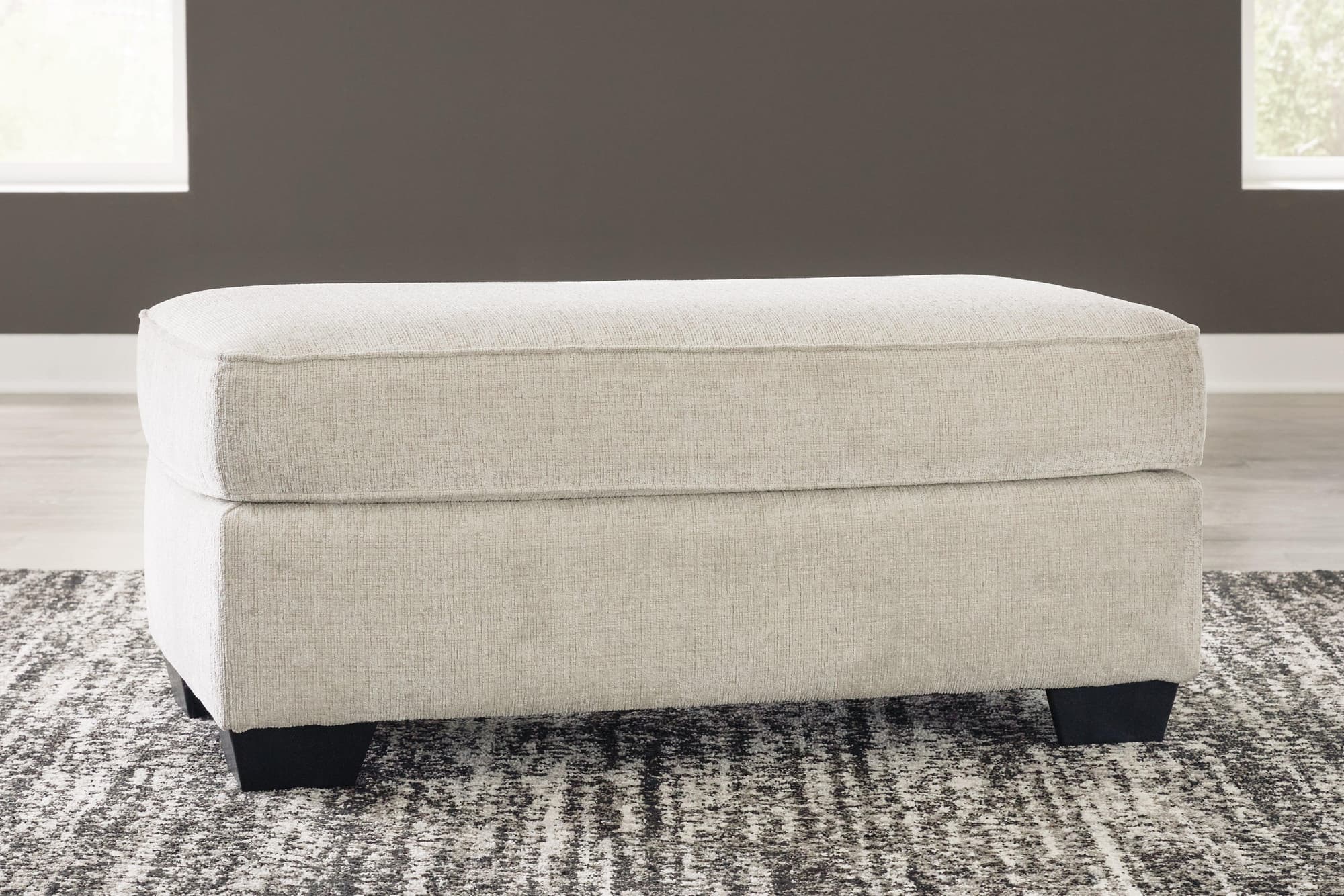 Heartcort Quartz Chenille Ottoman - Image 1