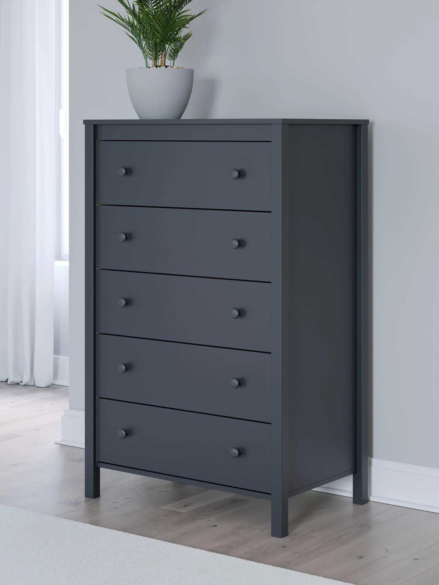 Simmenfort Navy Blue Chest of Drawers - Image 1