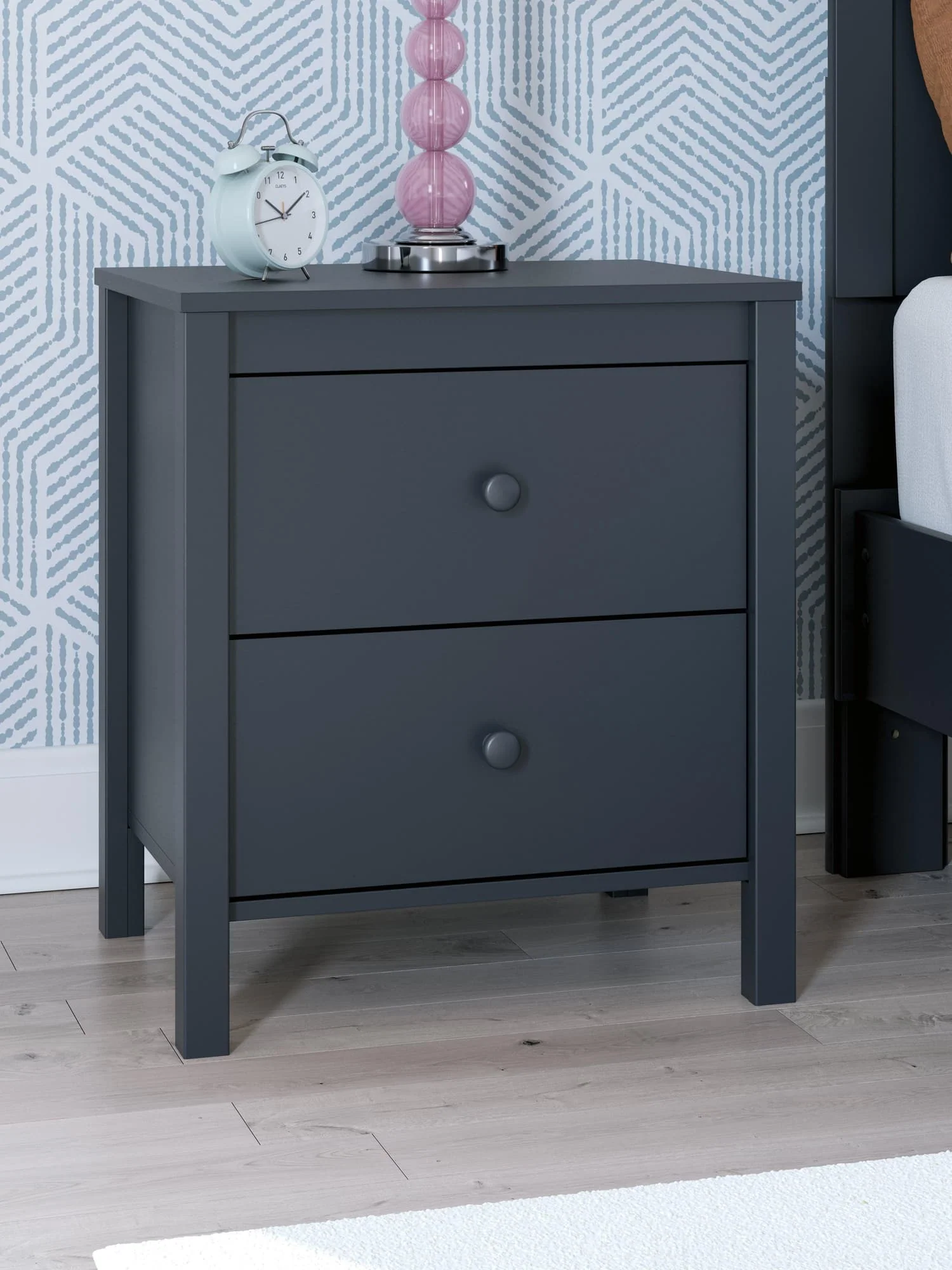 Simmenfort Navy Blue Nightstand - Image 1