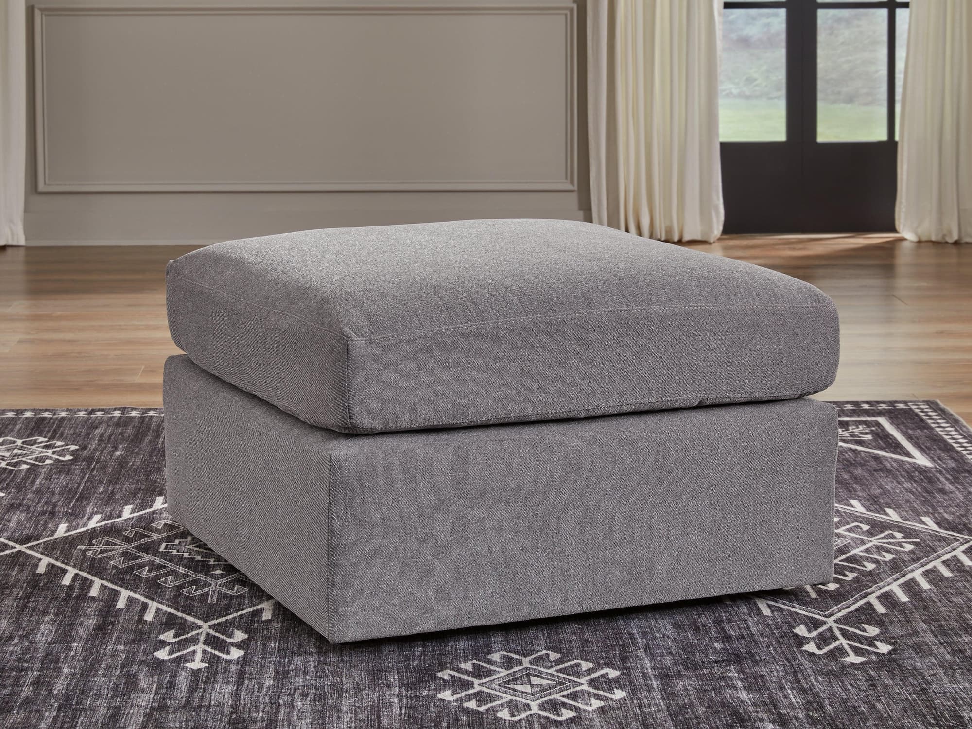 Modmax Granite Performance Fabric,Next-Gen Nuvella™ Oversized Accent Ottoman - Image 1