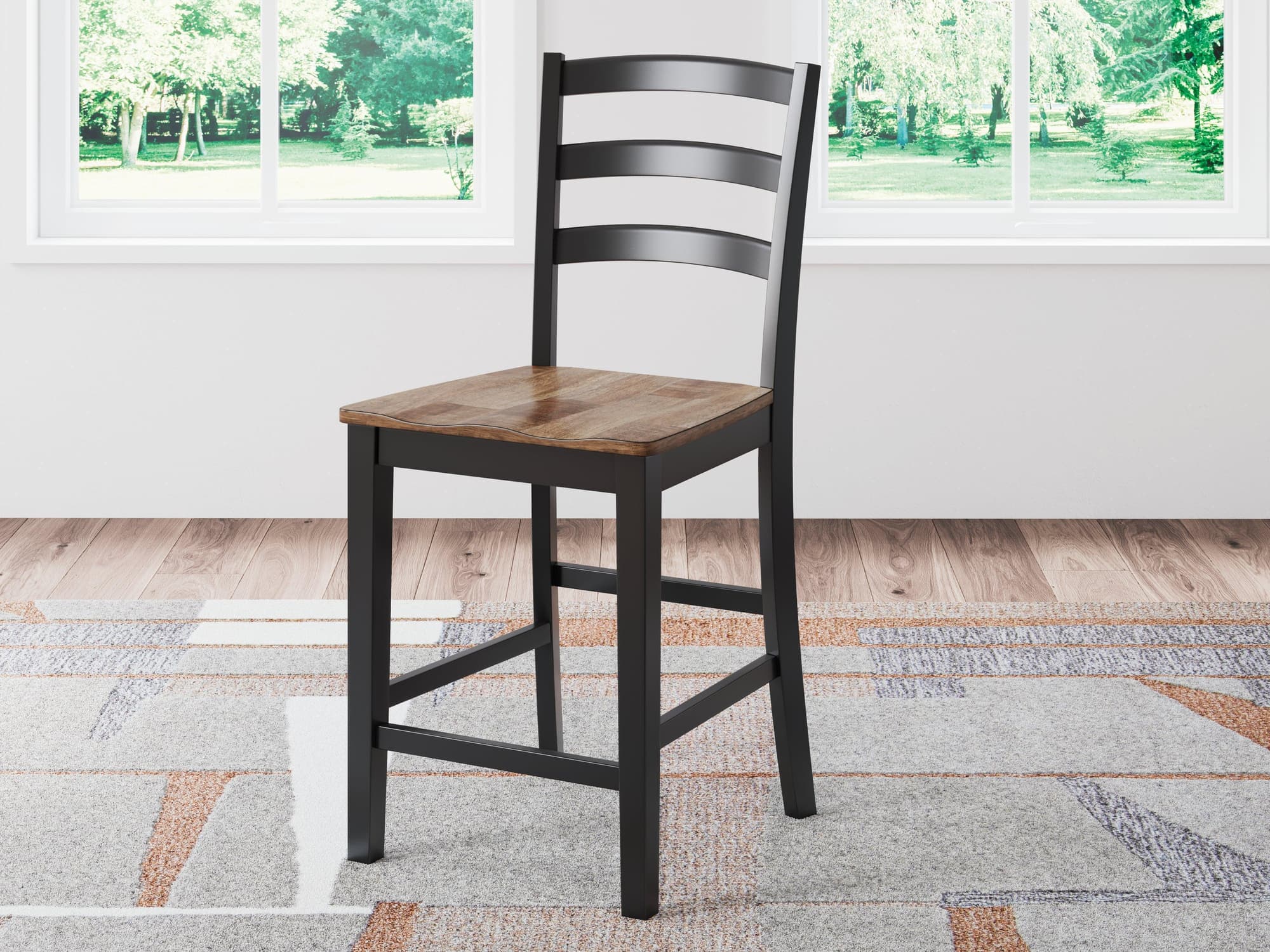 Wildenauer Brown/Black Counter Height Barstool - Image 1