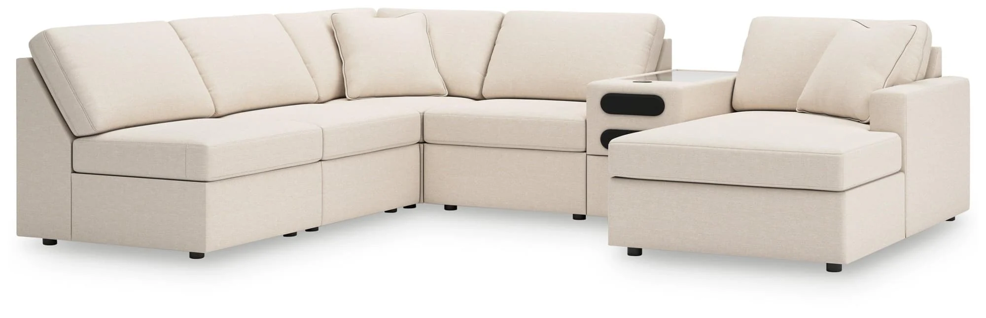 Modmax Oyster Performance Fabric,Next-Gen Nuvella™ 6-Piece Sectional with Chaise - Image 1