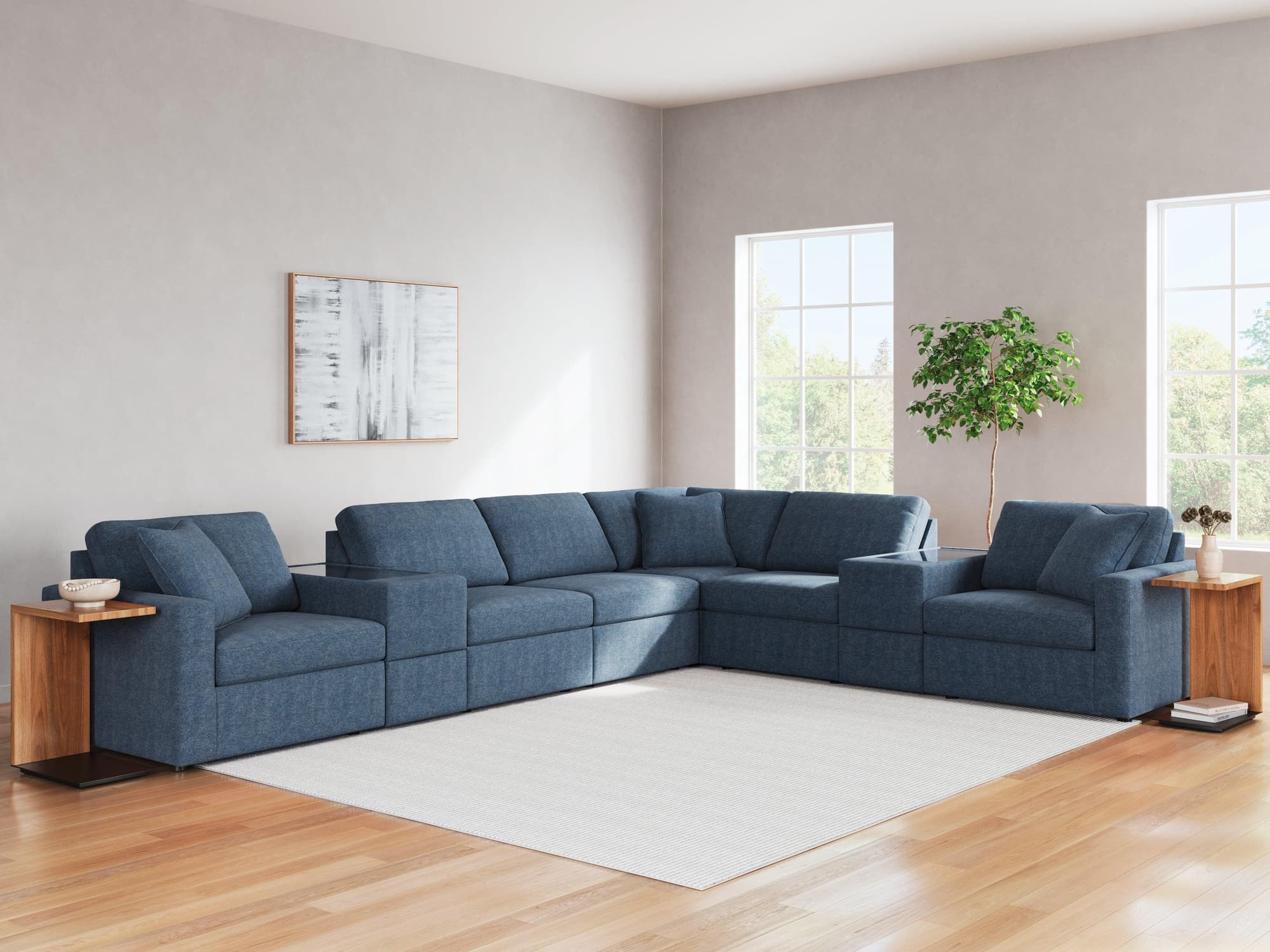 Modmax Ink Performance Fabric,Next-Gen Nuvella™ 8-Piece Sectional - Image 1