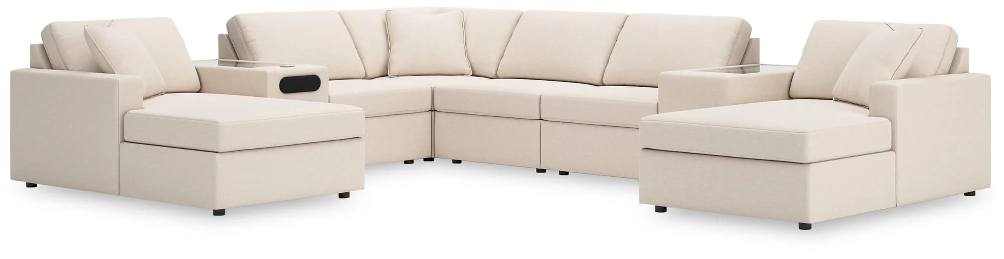 Modmax Oyster Performance Fabric,Next-Gen Nuvella™ 8-Piece Sectional with Chaise - Image 1