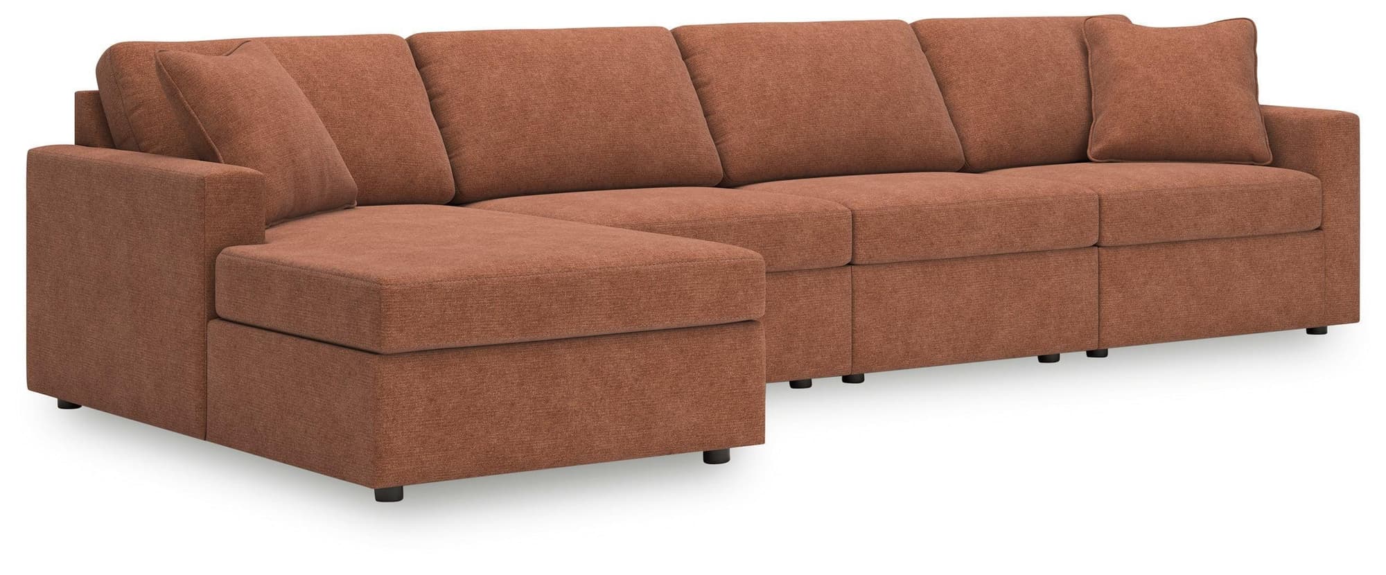 Modmax Spice Performance Fabric,Next-Gen Nuvella™ 4-Piece Sectional with Chaise - Image 1