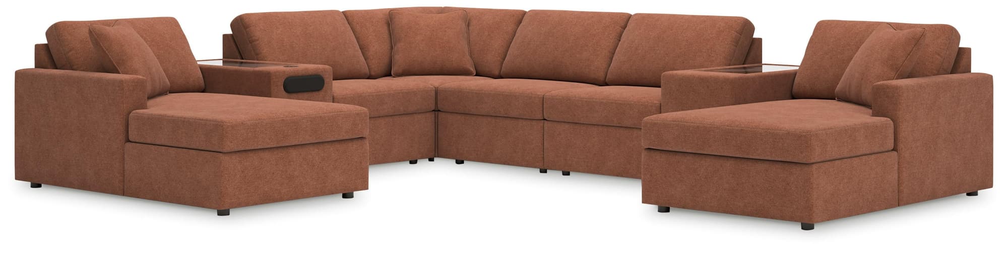 Modmax Spice Performance Fabric,Next-Gen Nuvella™ 8-Piece Sectional with Chaise - Image 1